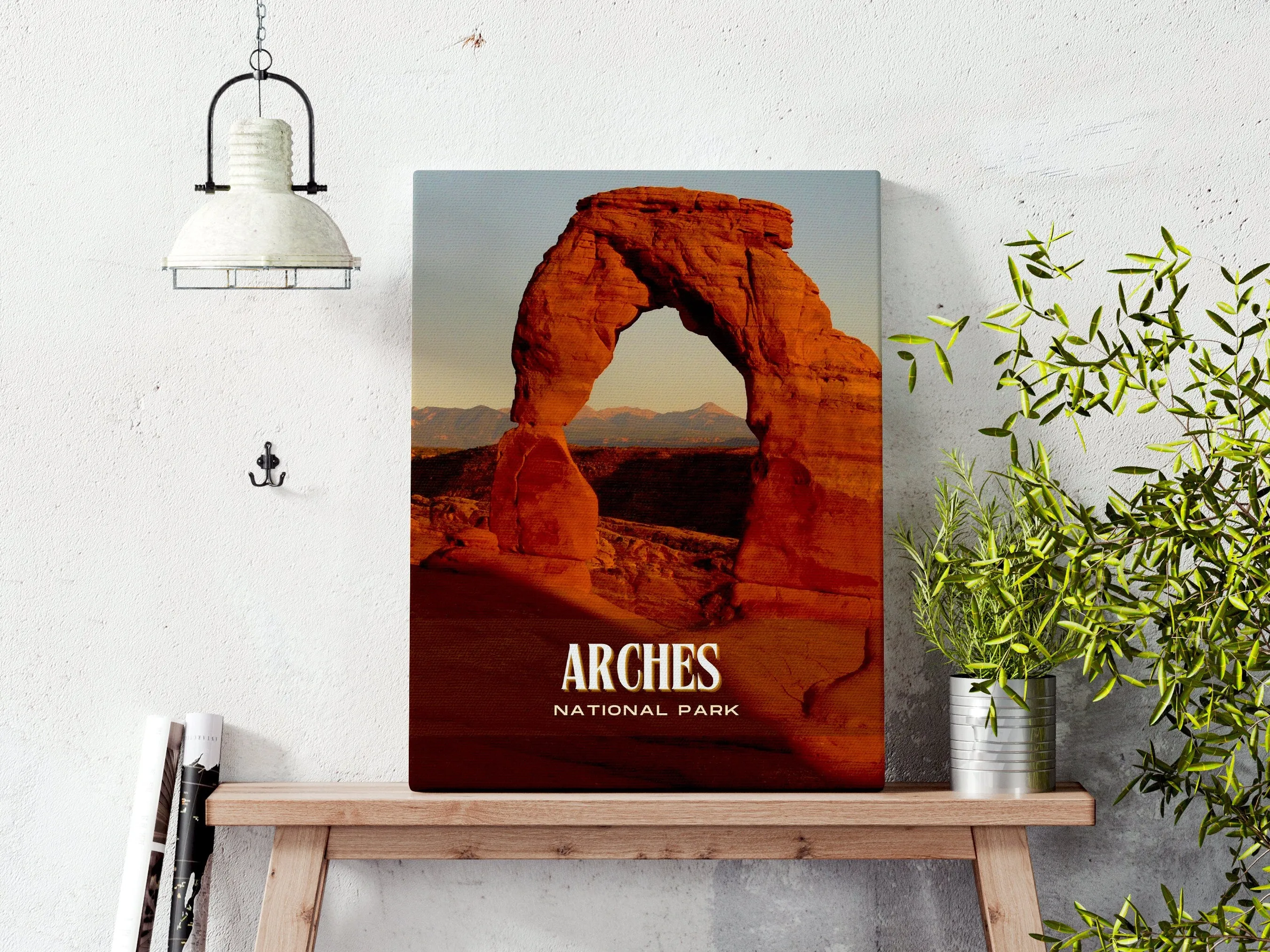 Arches National Park Retro Wall Art, Utah, USA