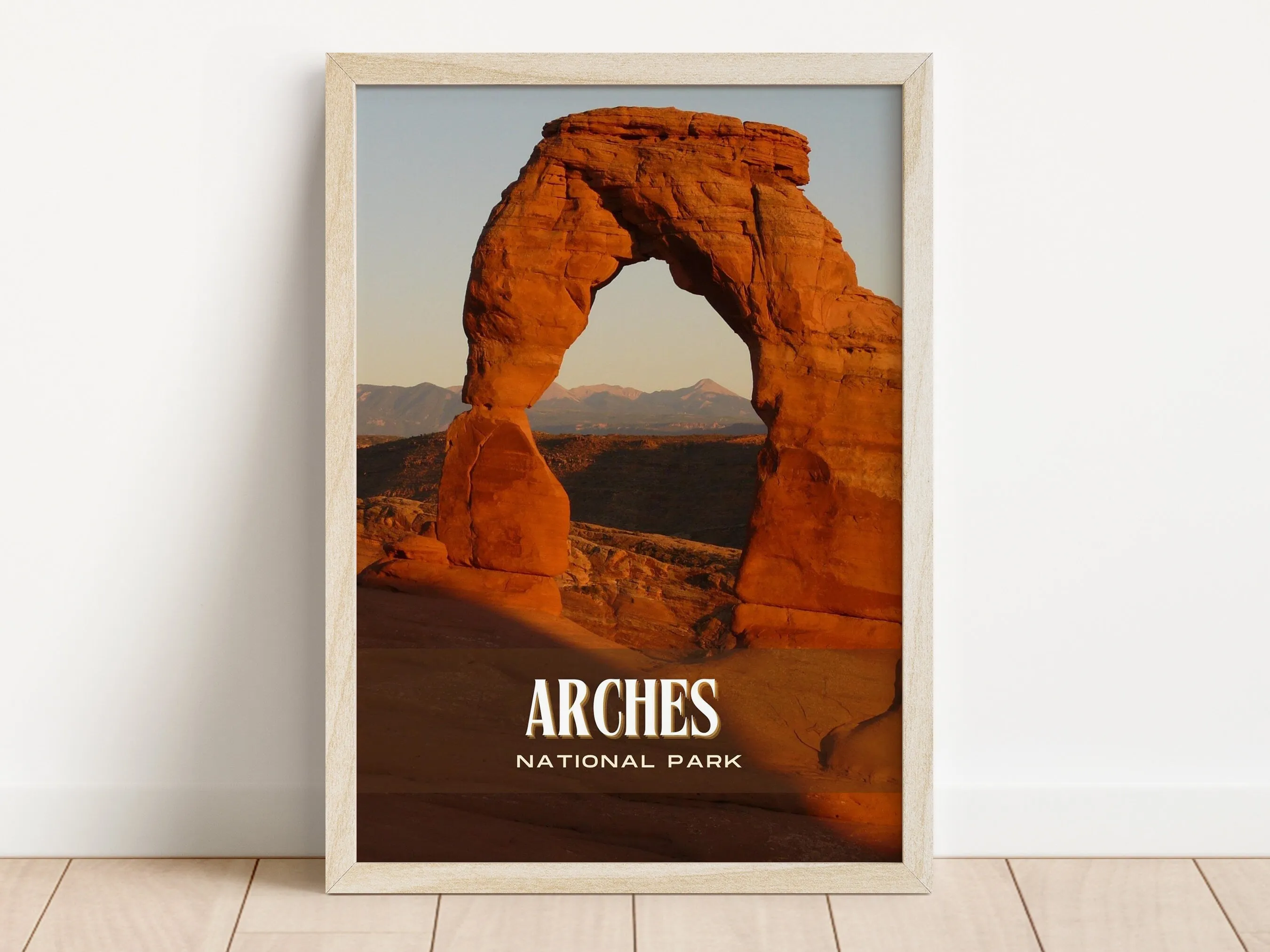 Arches National Park Retro Wall Art, Utah, USA