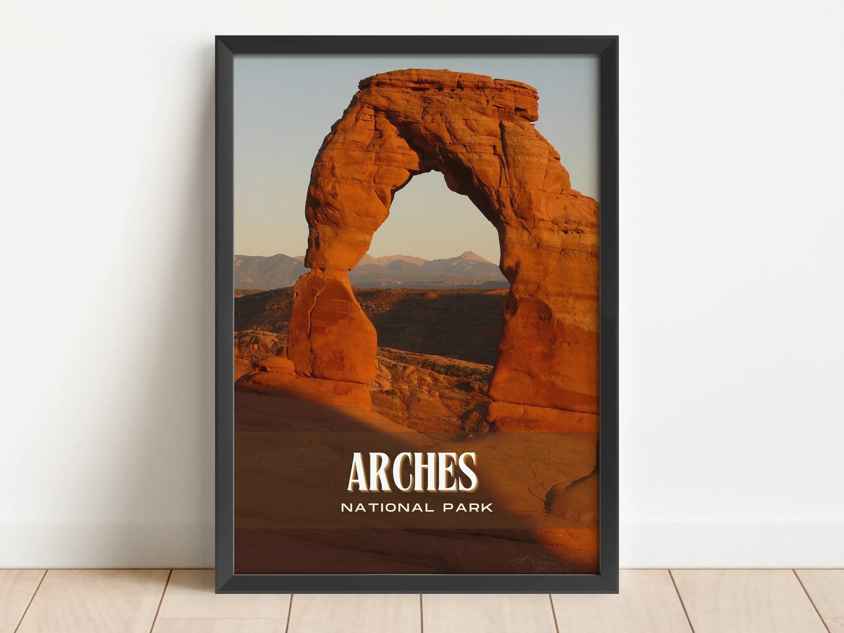 Arches National Park Retro Wall Art, Utah, USA