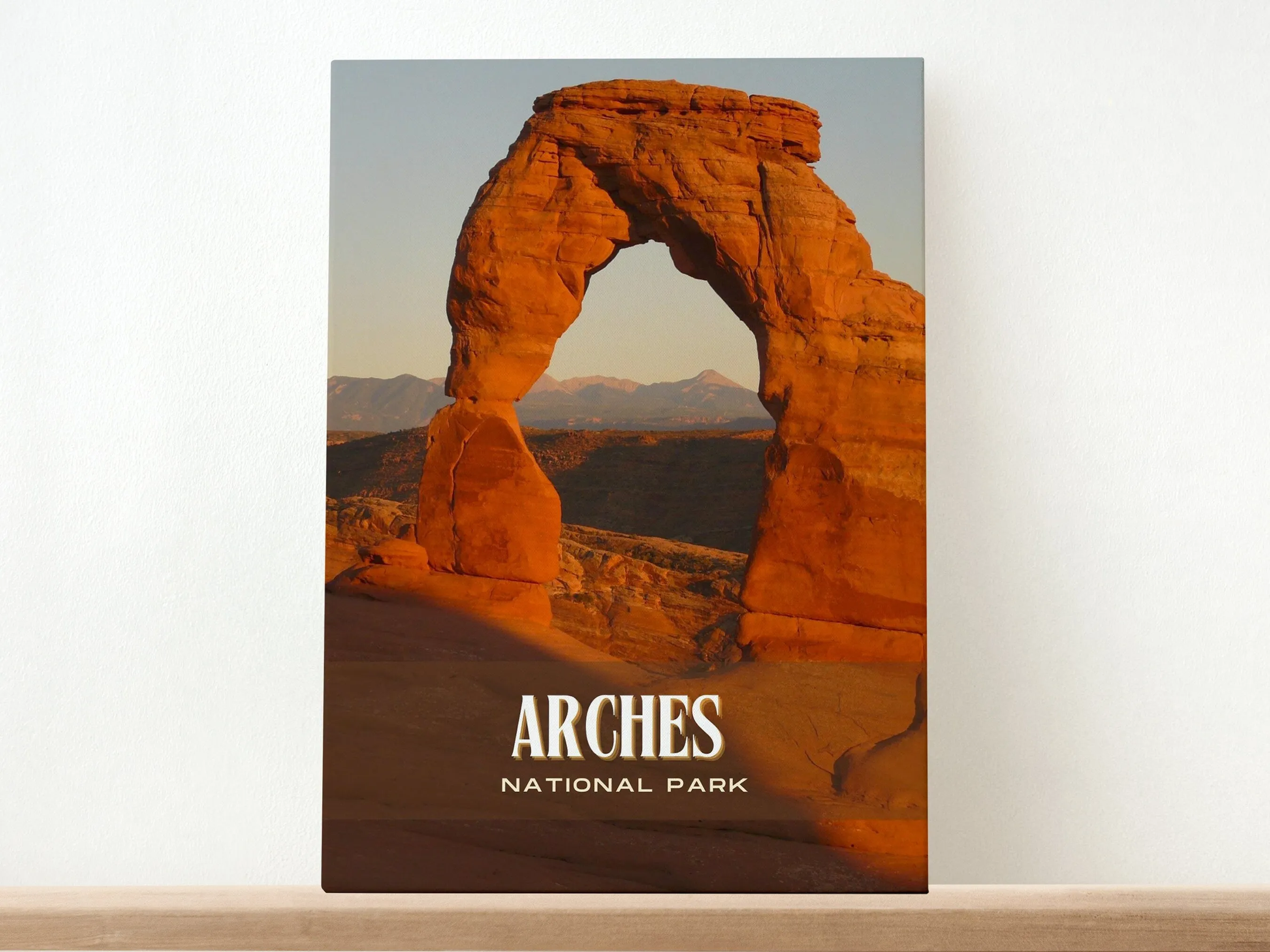 Arches National Park Retro Wall Art, Utah, USA