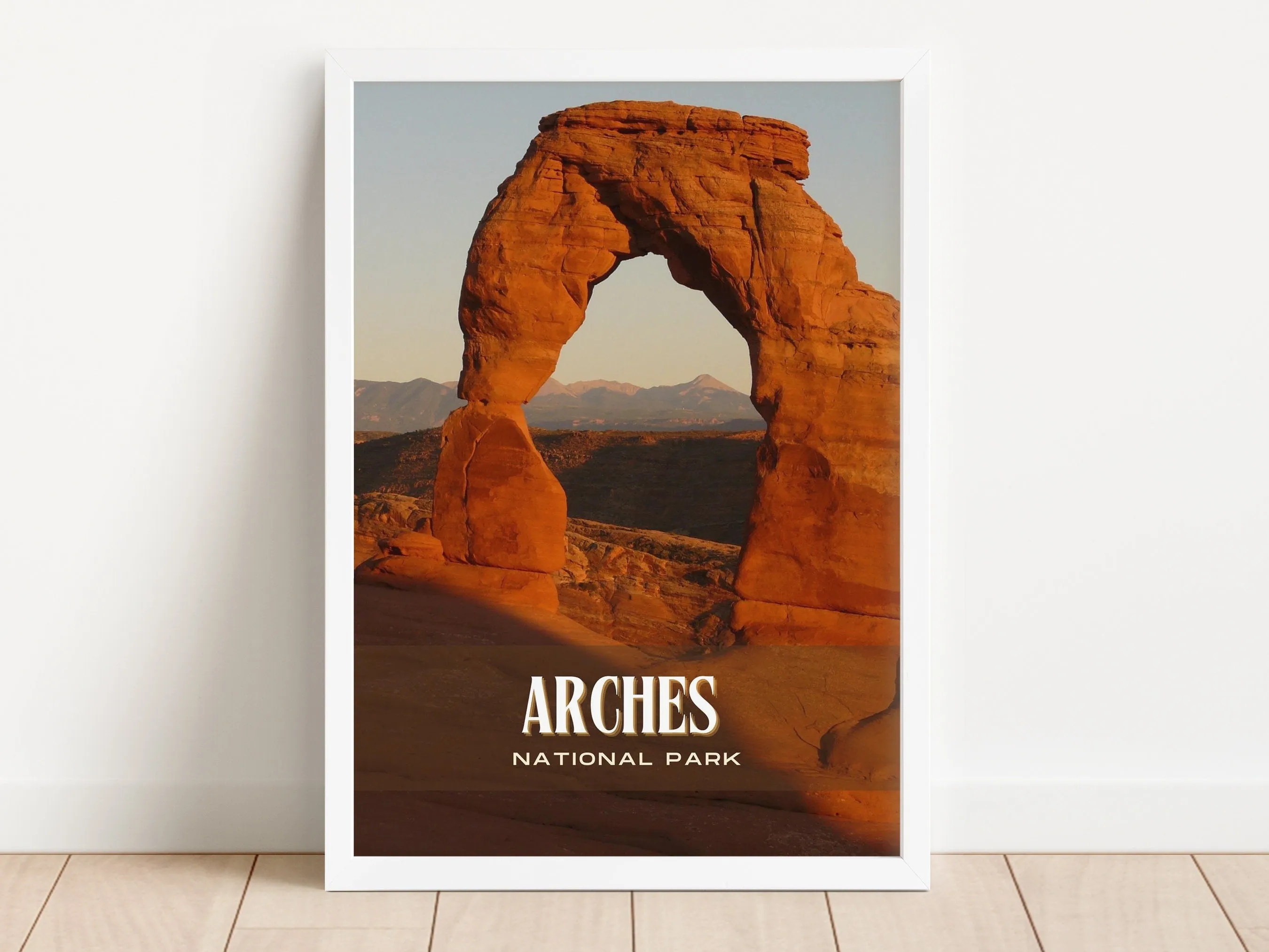 Arches National Park Retro Wall Art, Utah, USA