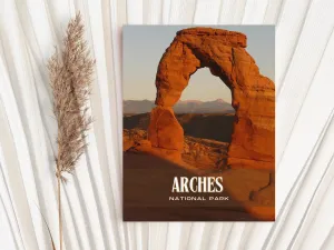 Arches National Park Retro Wall Art, Utah, USA