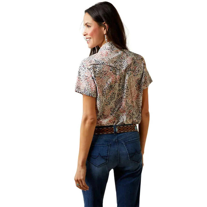 Ariat Western Ventek SS Ladies Shirt Leopard Print