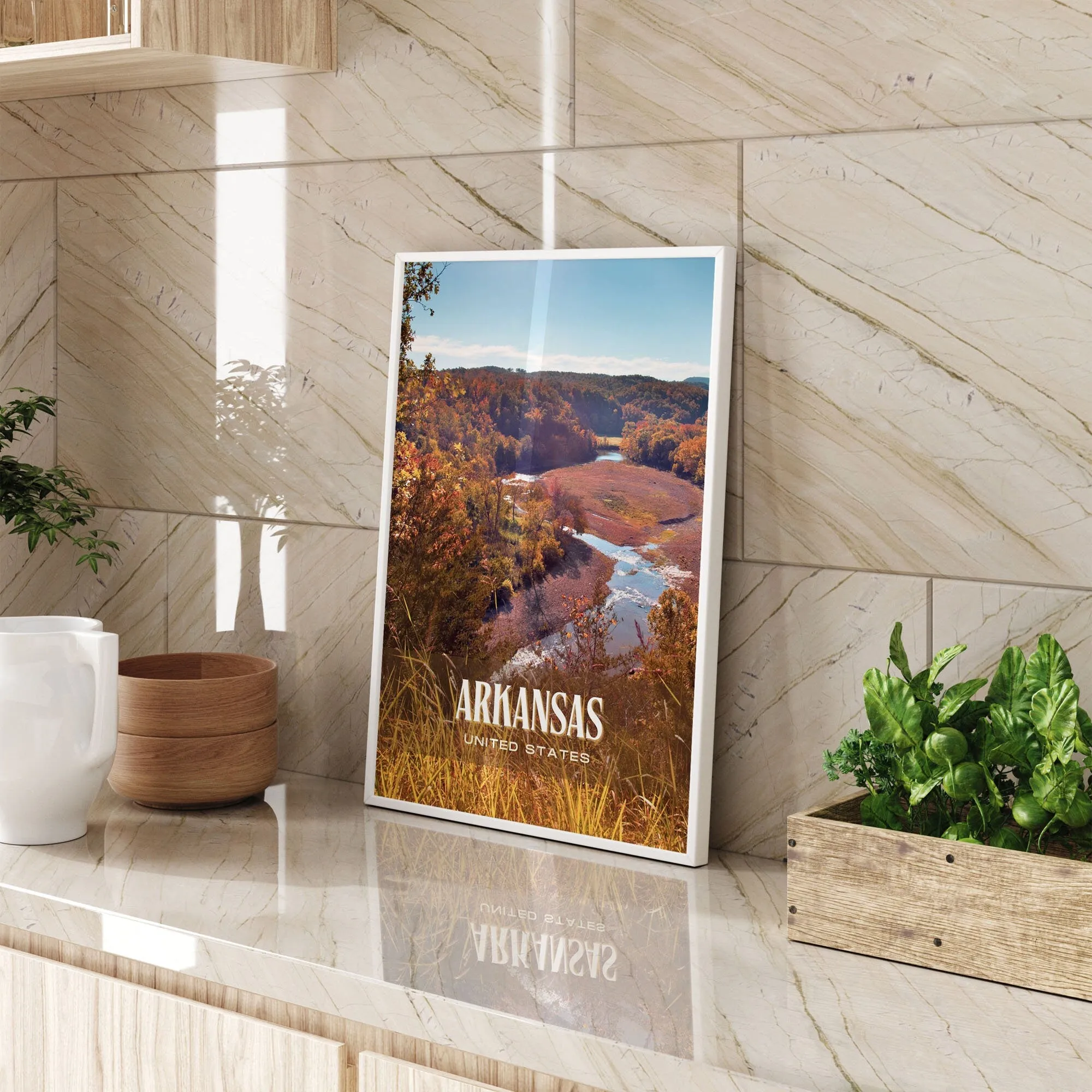 Arkansas Retro Wall Art, United States