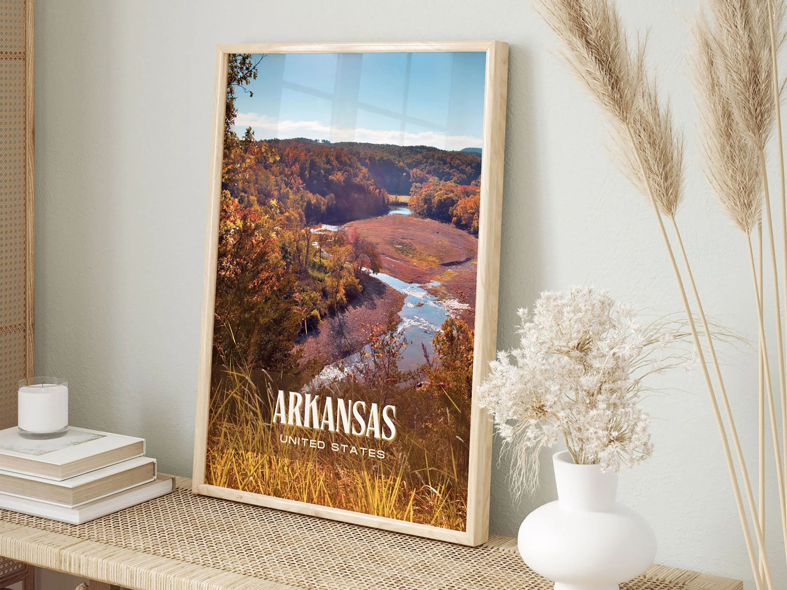 Arkansas Retro Wall Art, United States