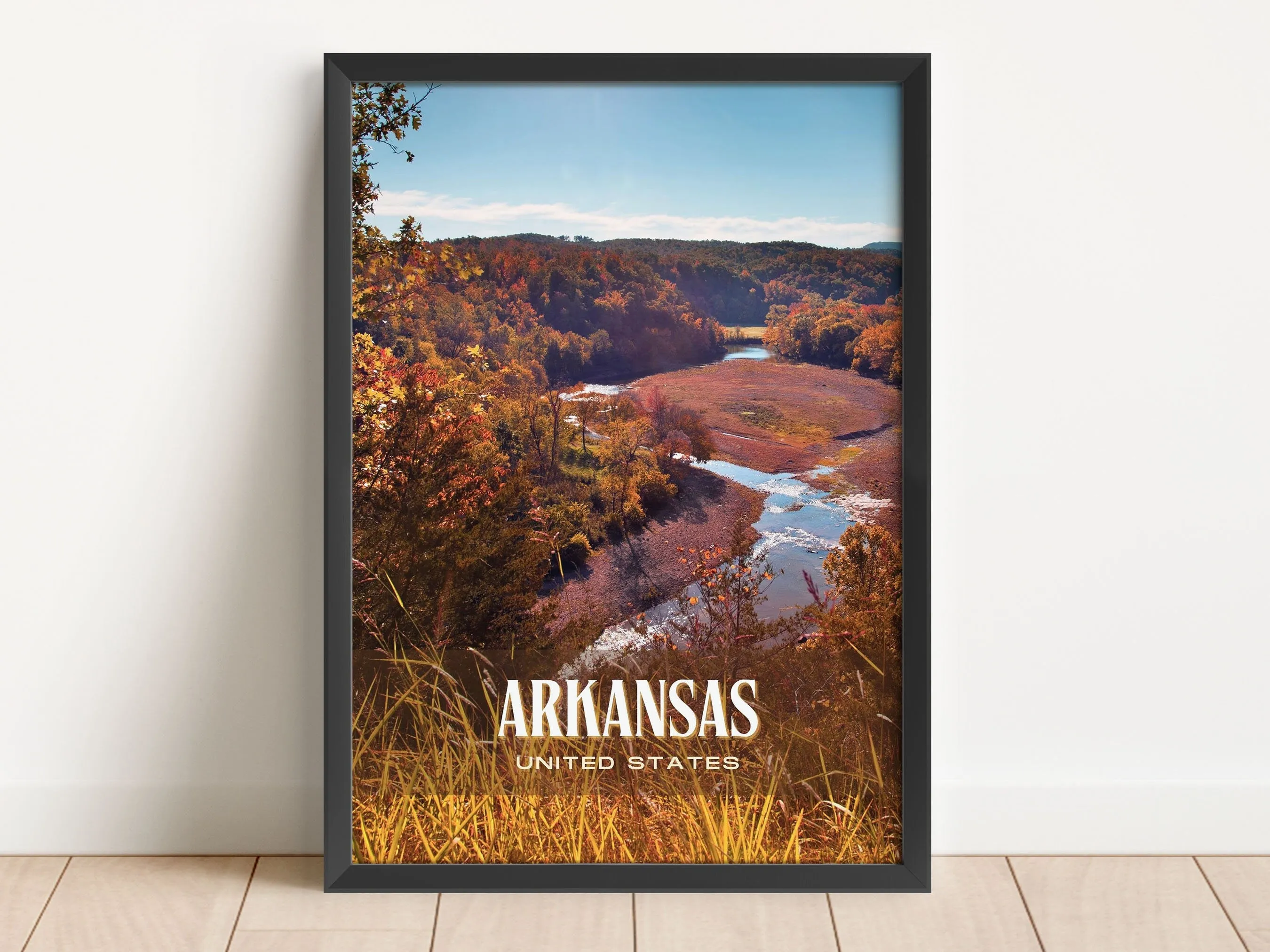 Arkansas Retro Wall Art, United States
