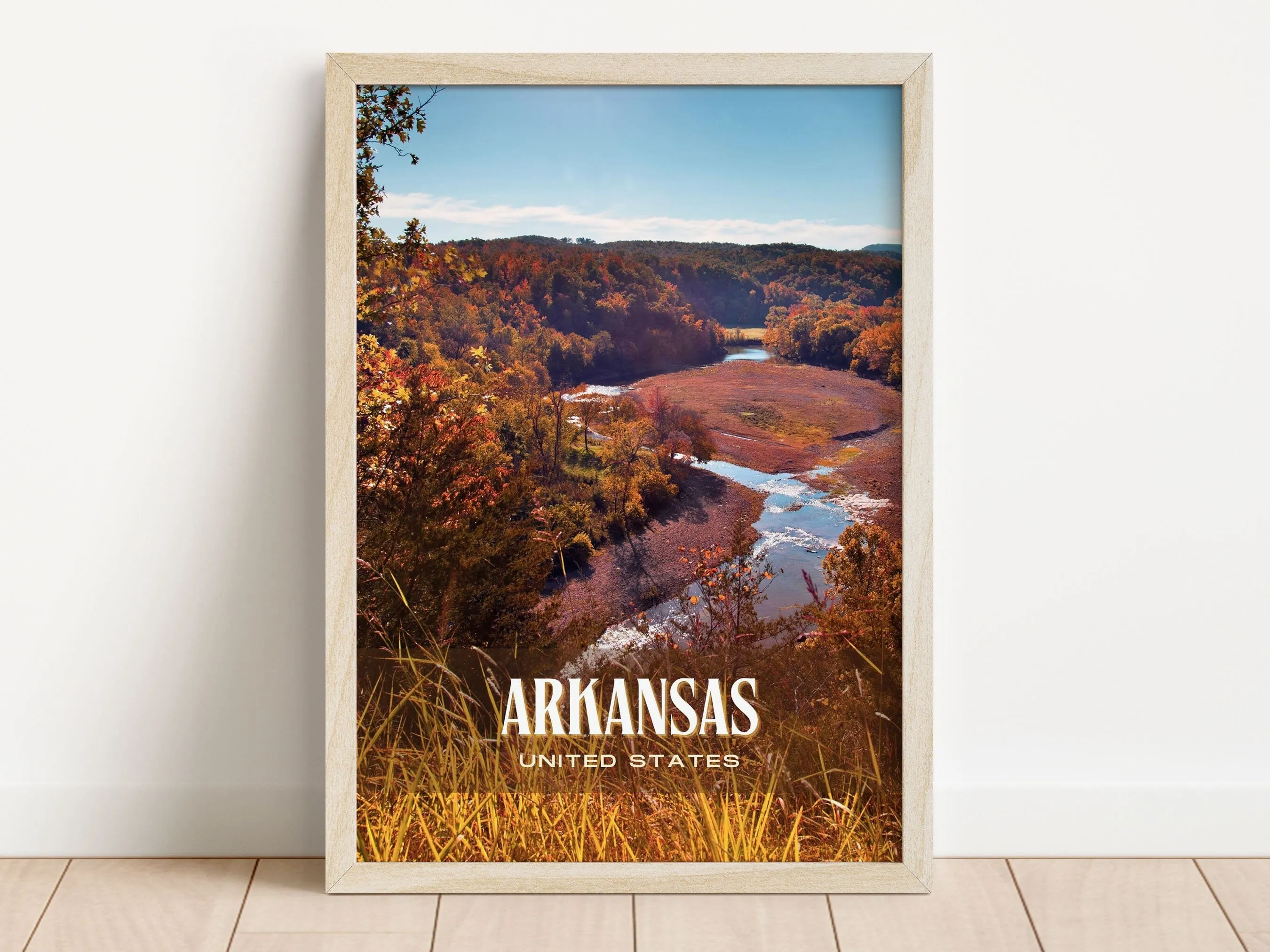 Arkansas Retro Wall Art, United States