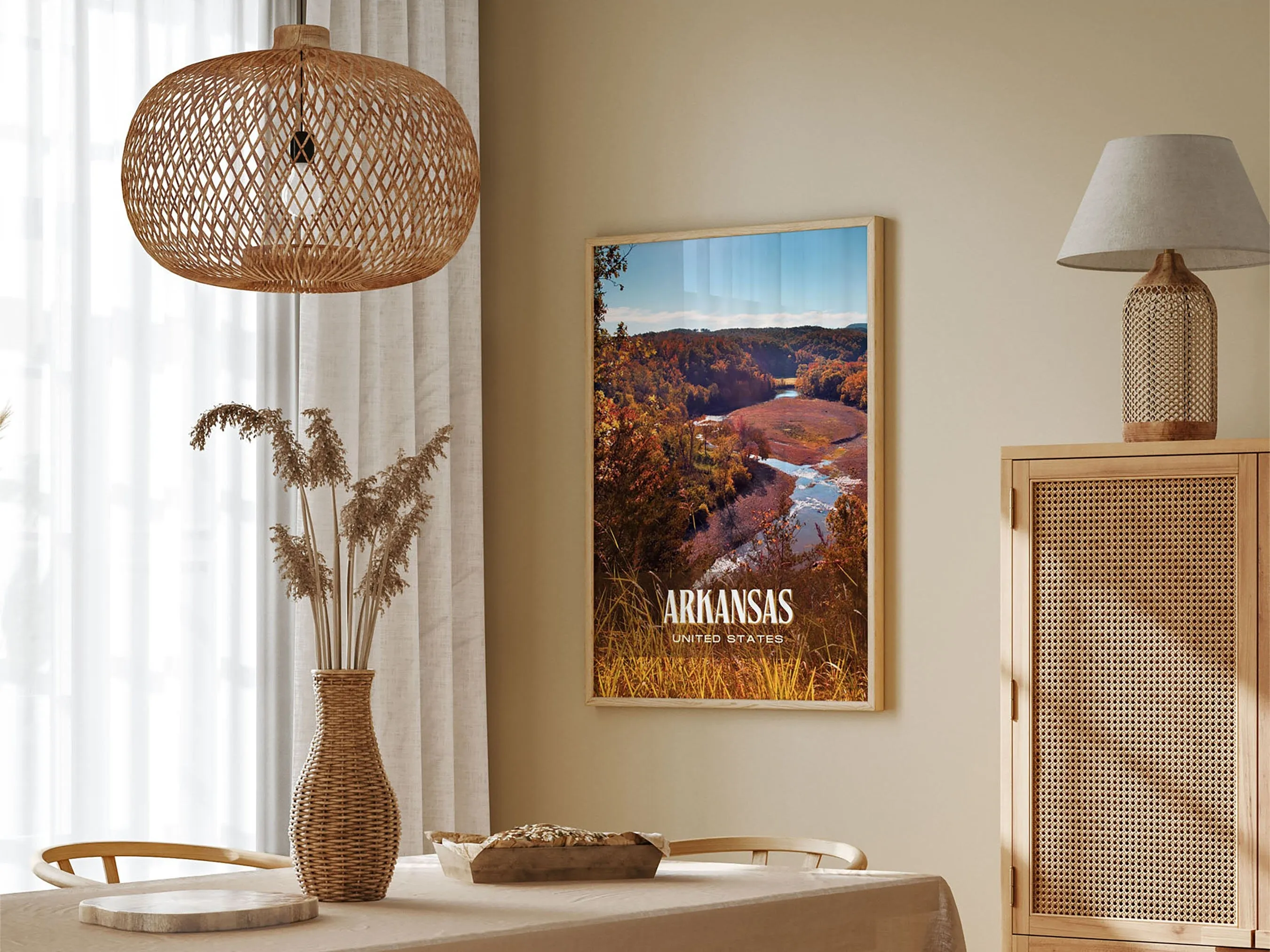 Arkansas Retro Wall Art, United States