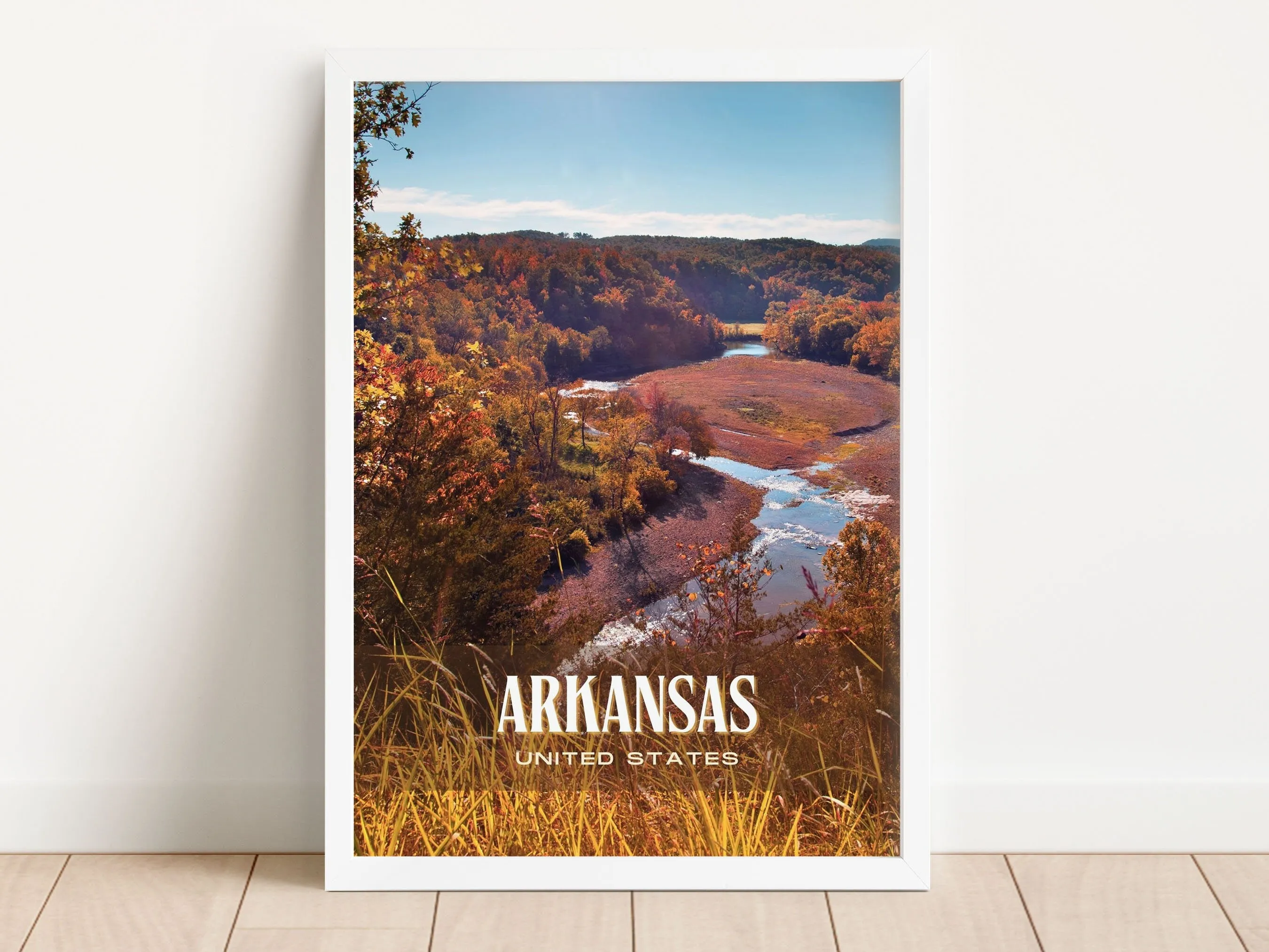Arkansas Retro Wall Art, United States