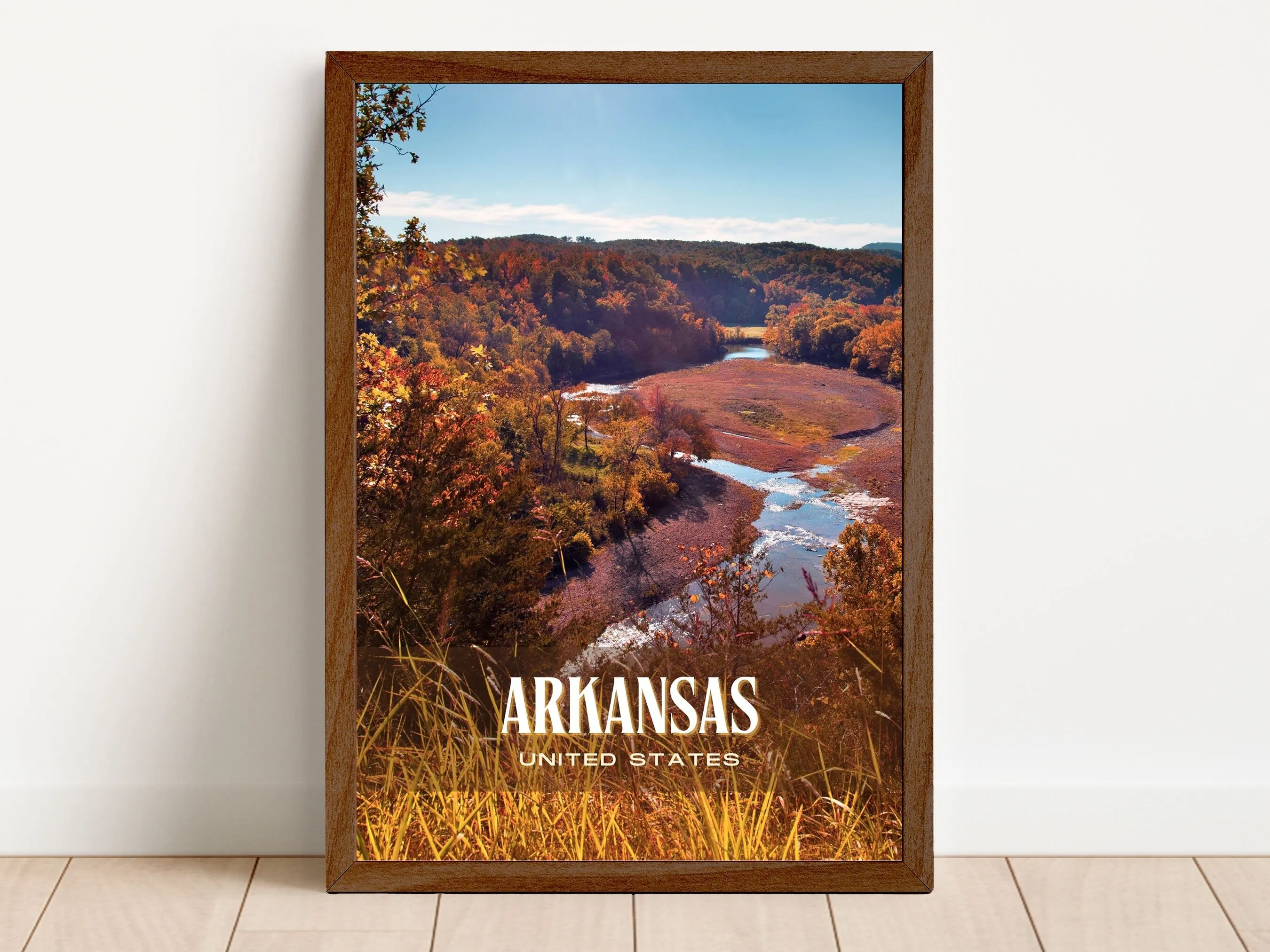 Arkansas Retro Wall Art, United States