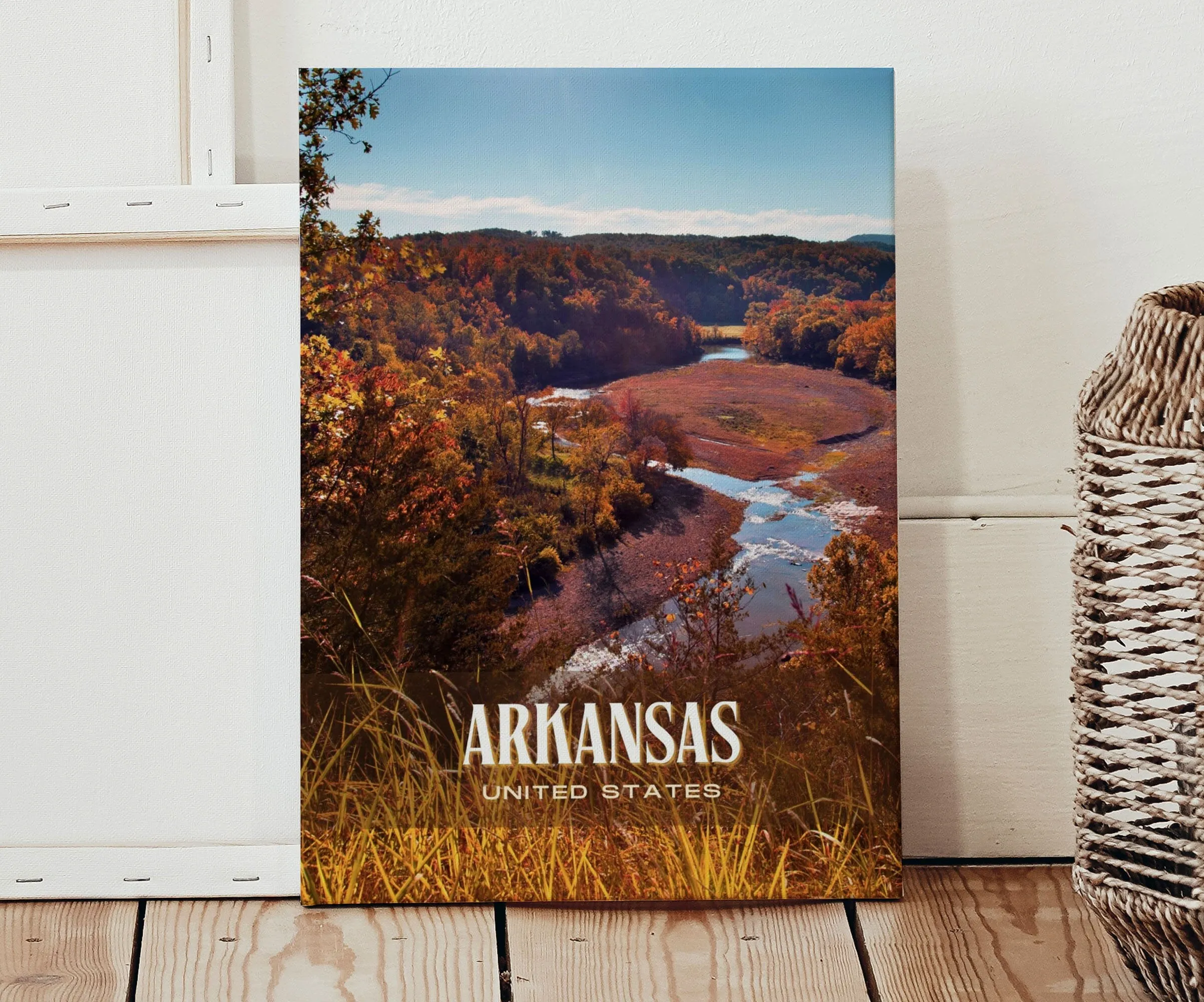 Arkansas Retro Wall Art, United States