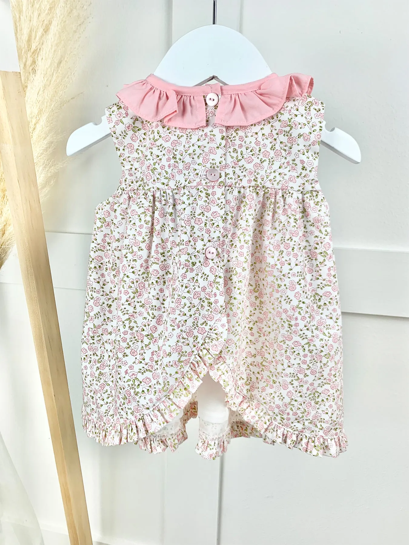 Baby Girls Pink Floral Print Dress