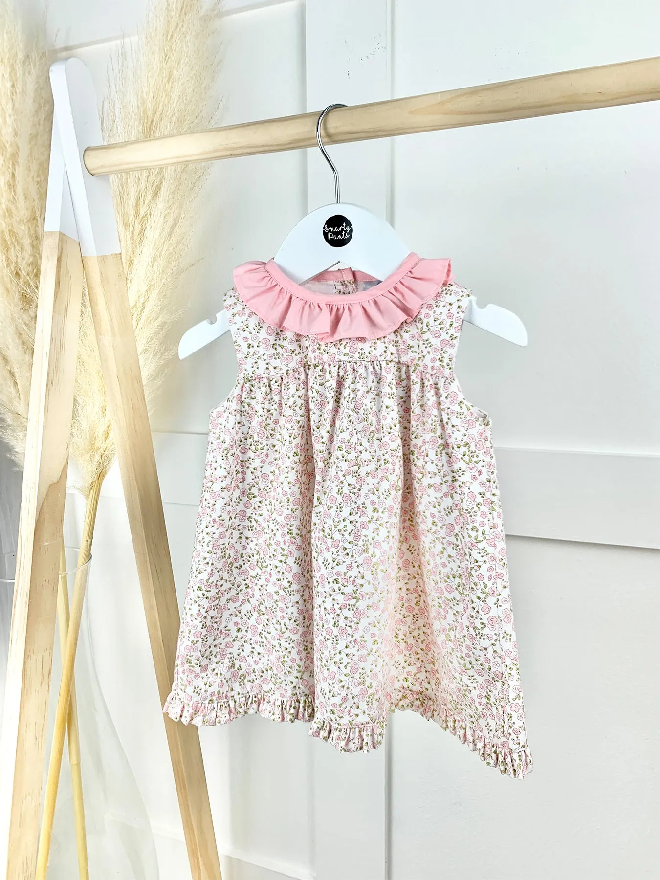 Baby Girls Pink Floral Print Dress