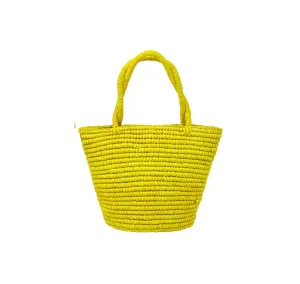 Baby tote woven straw solid