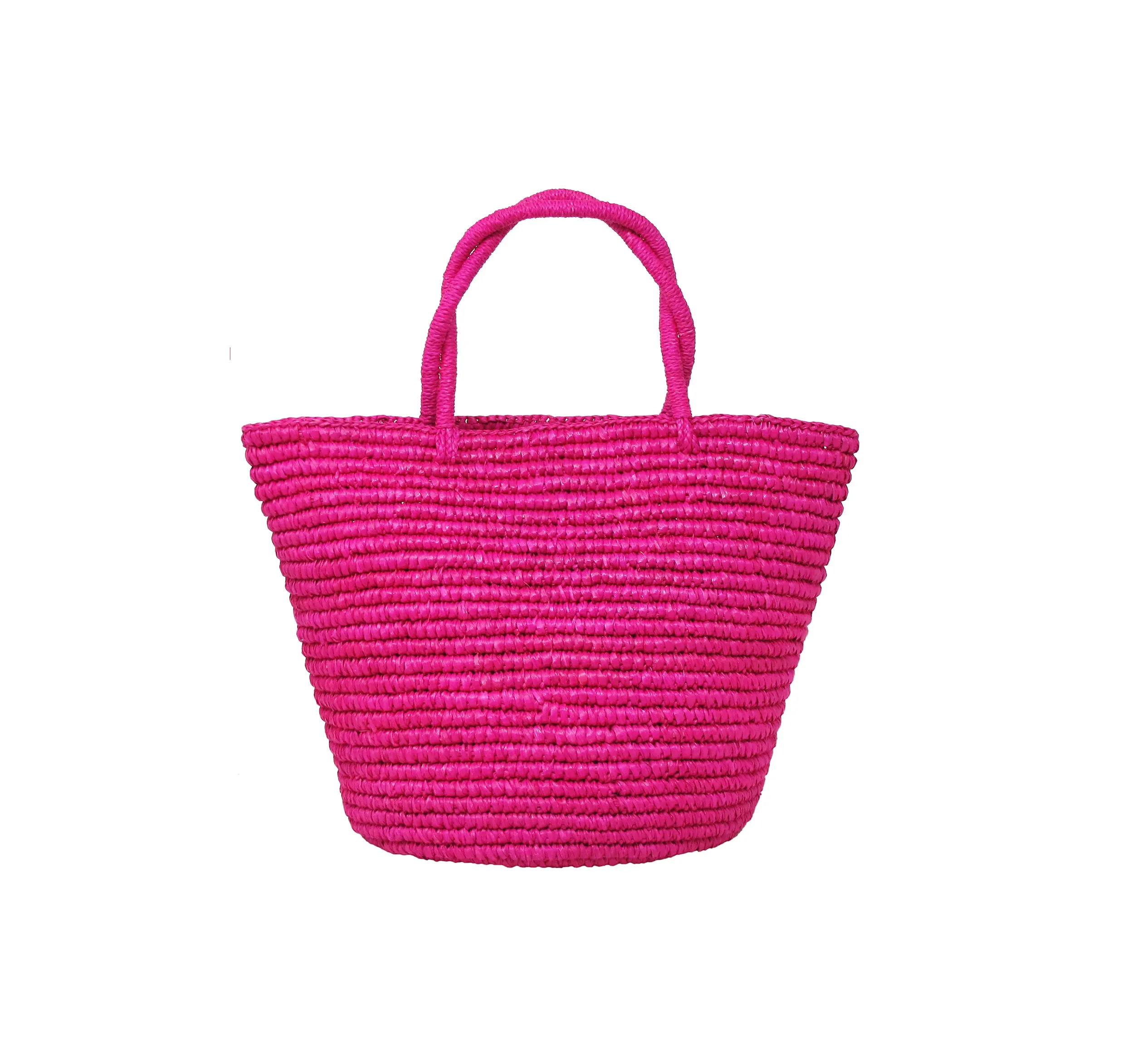 Baby tote woven straw solid