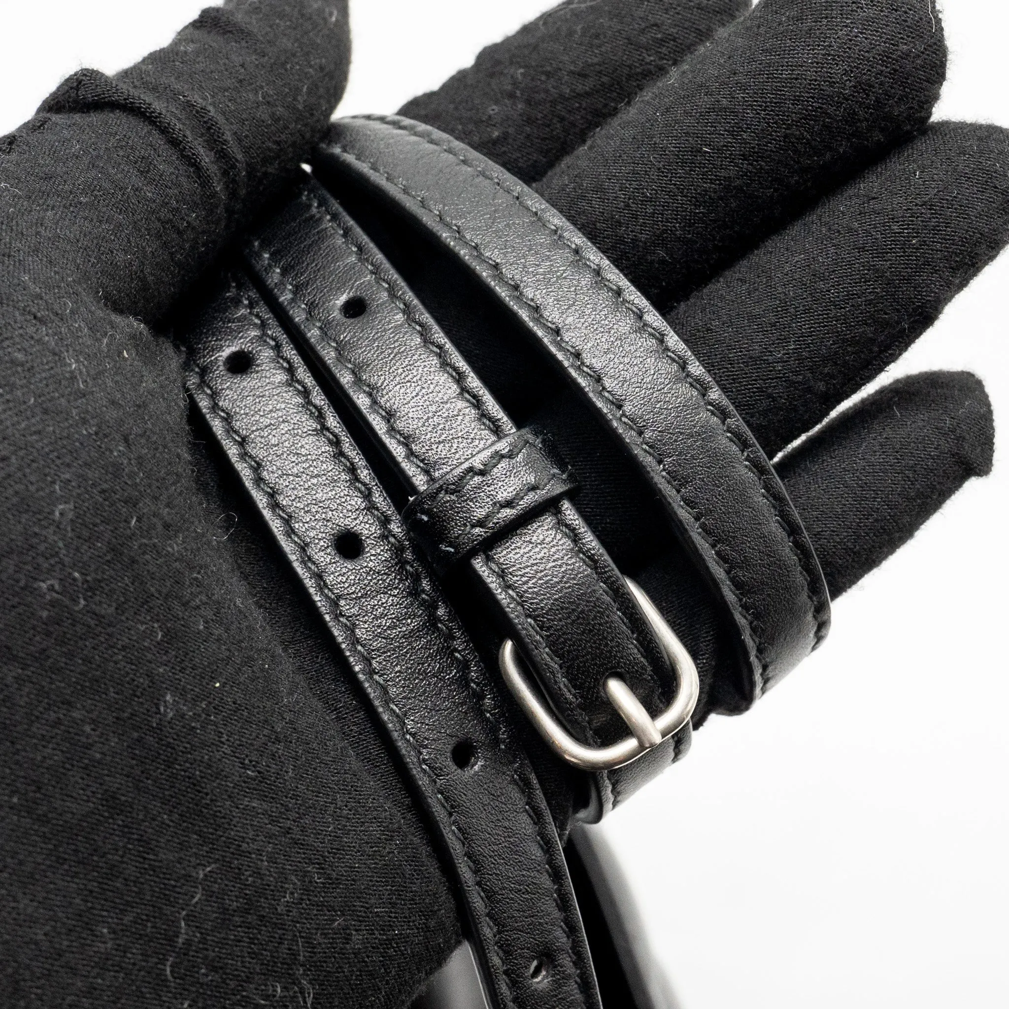 Balenciaga B. Shoulder Bag Quilted Calfskin Black Ruthenium Hardware
