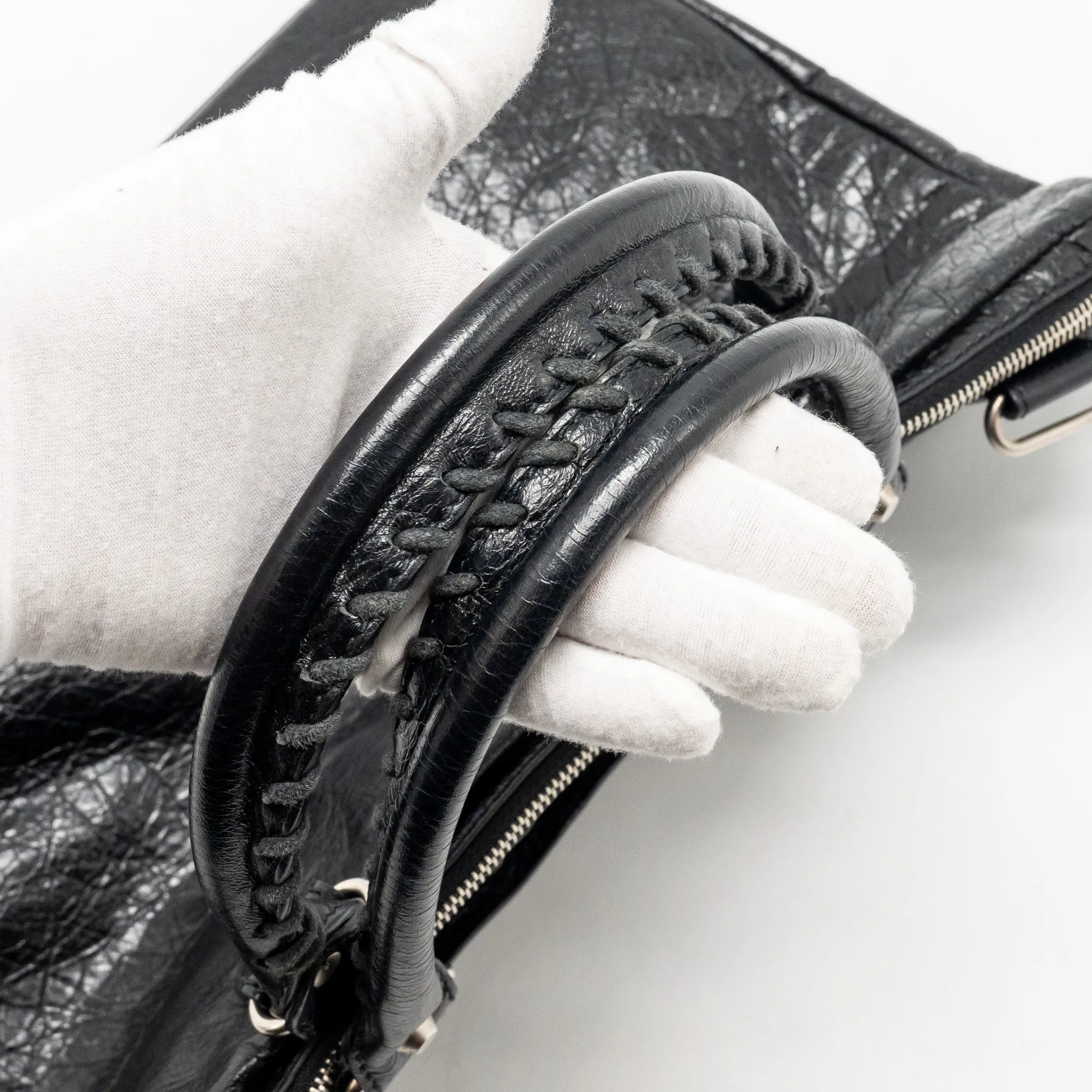 Balenciaga Briefcase Leather Black SHW