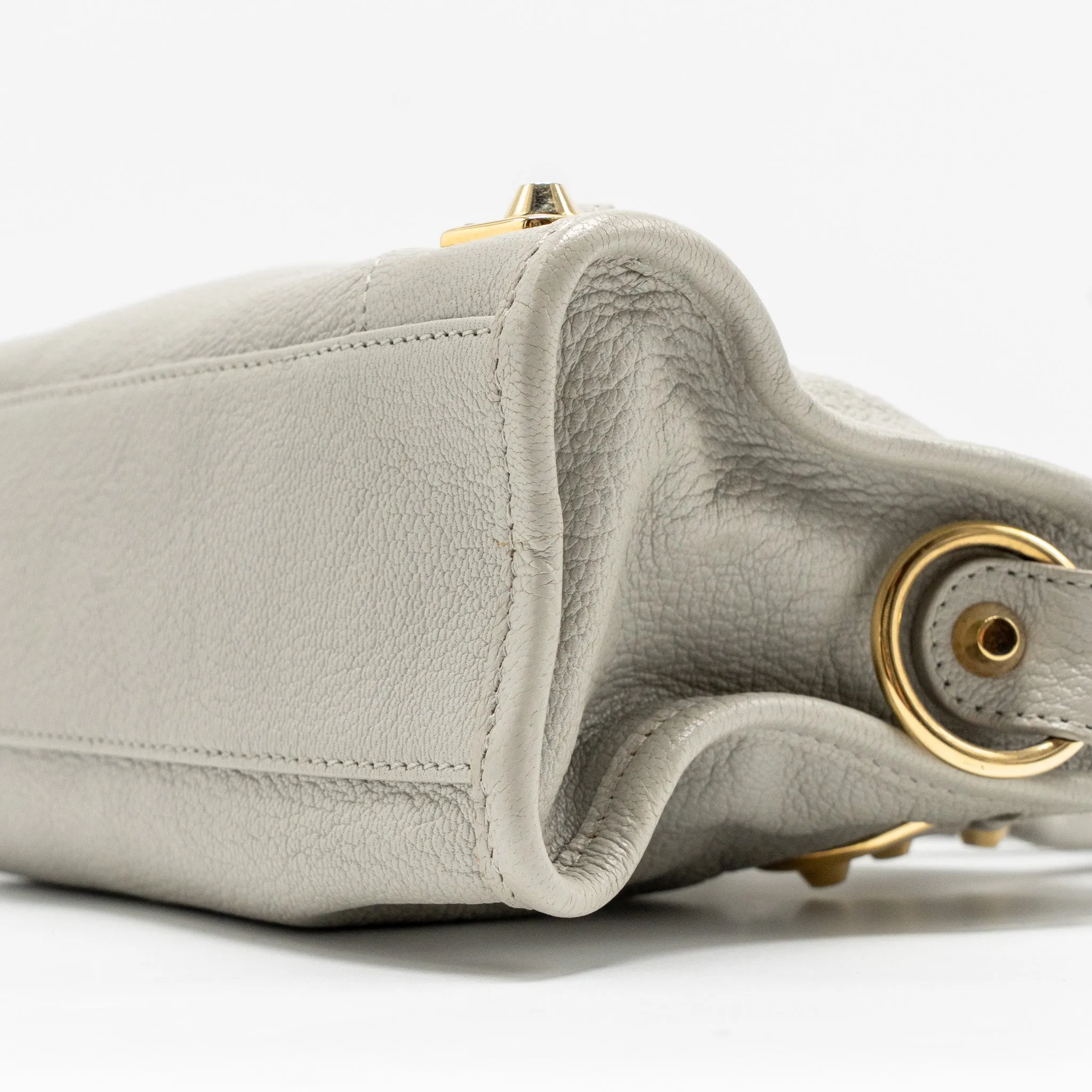 Balenciaga Mini City Bag Calfskin Light Grey GHW