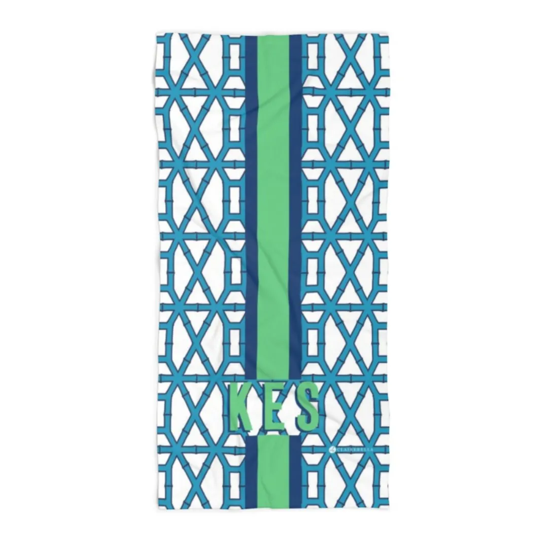 Bamboo Blue Beach Towel