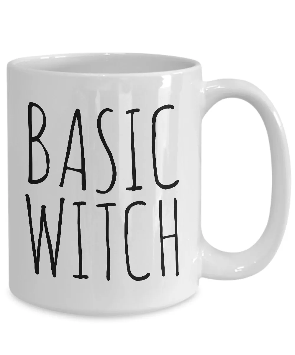 Basic Witch Mug Funny Halloween Ceramic Coffee Cup Gifts for Witches