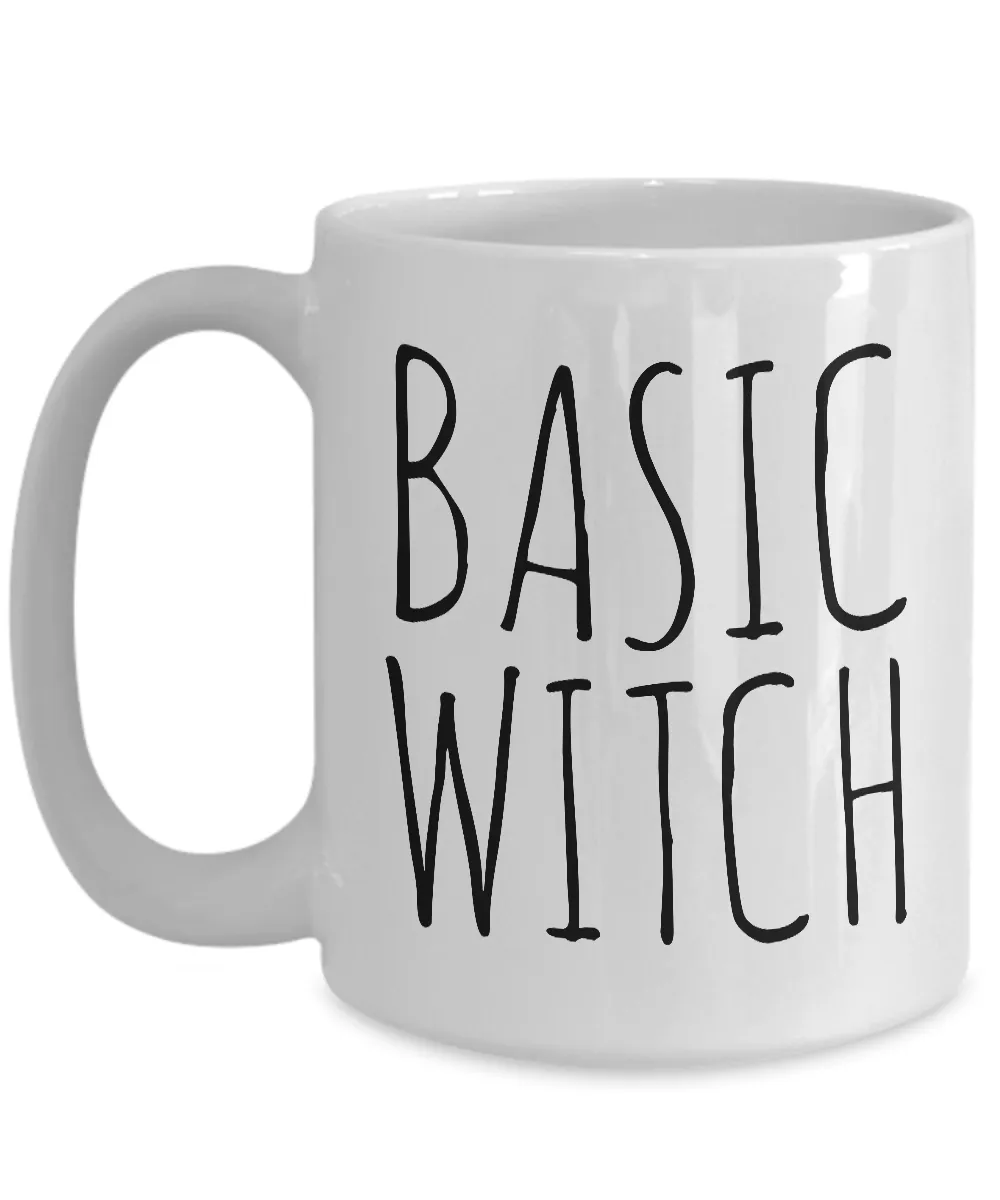 Basic Witch Mug Funny Halloween Ceramic Coffee Cup Gifts for Witches