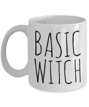Basic Witch Mug Funny Halloween Ceramic Coffee Cup Gifts for Witches