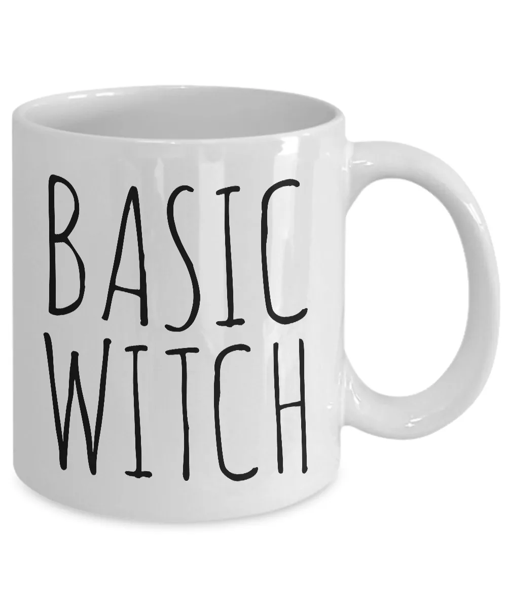 Basic Witch Mug Funny Halloween Ceramic Coffee Cup Gifts for Witches