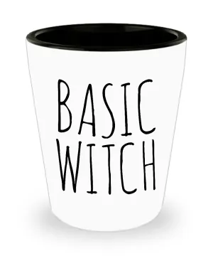 Basic Witch Shot Glasses Funny Halloween Ceramic Shot Glass Gifts for Witches