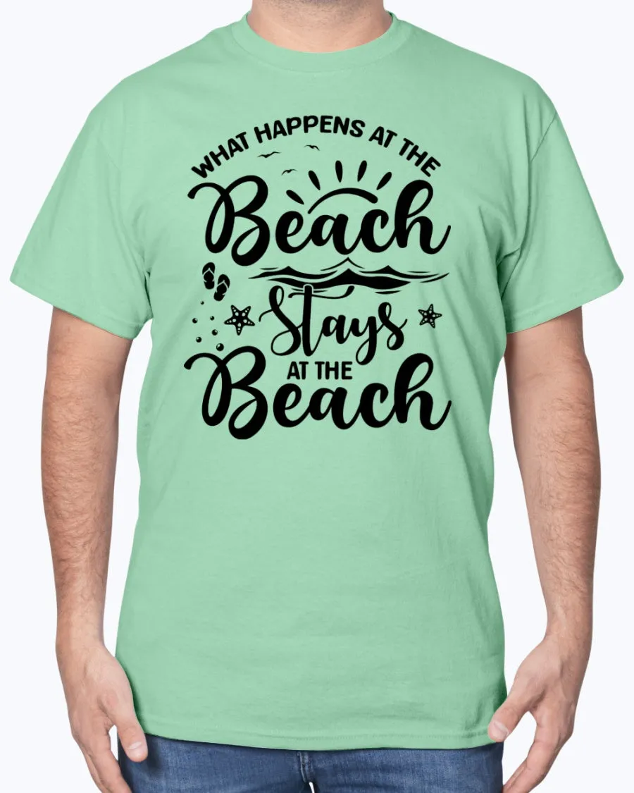 Beach-happens-a - Cotton T-Shirt (Mens)