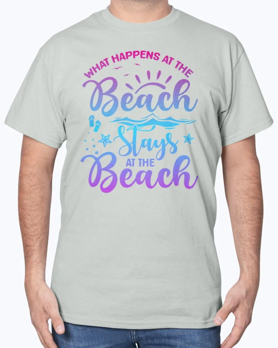 Beach-happens-a - Cotton T-Shirt (Mens)
