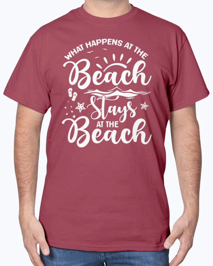 Beach-happens-a - Cotton T-Shirt (Mens)