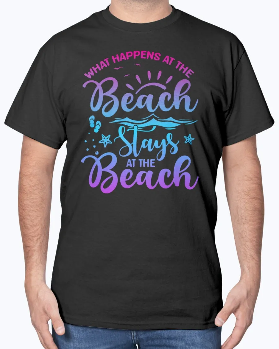 Beach-happens-a - Cotton T-Shirt (Mens)