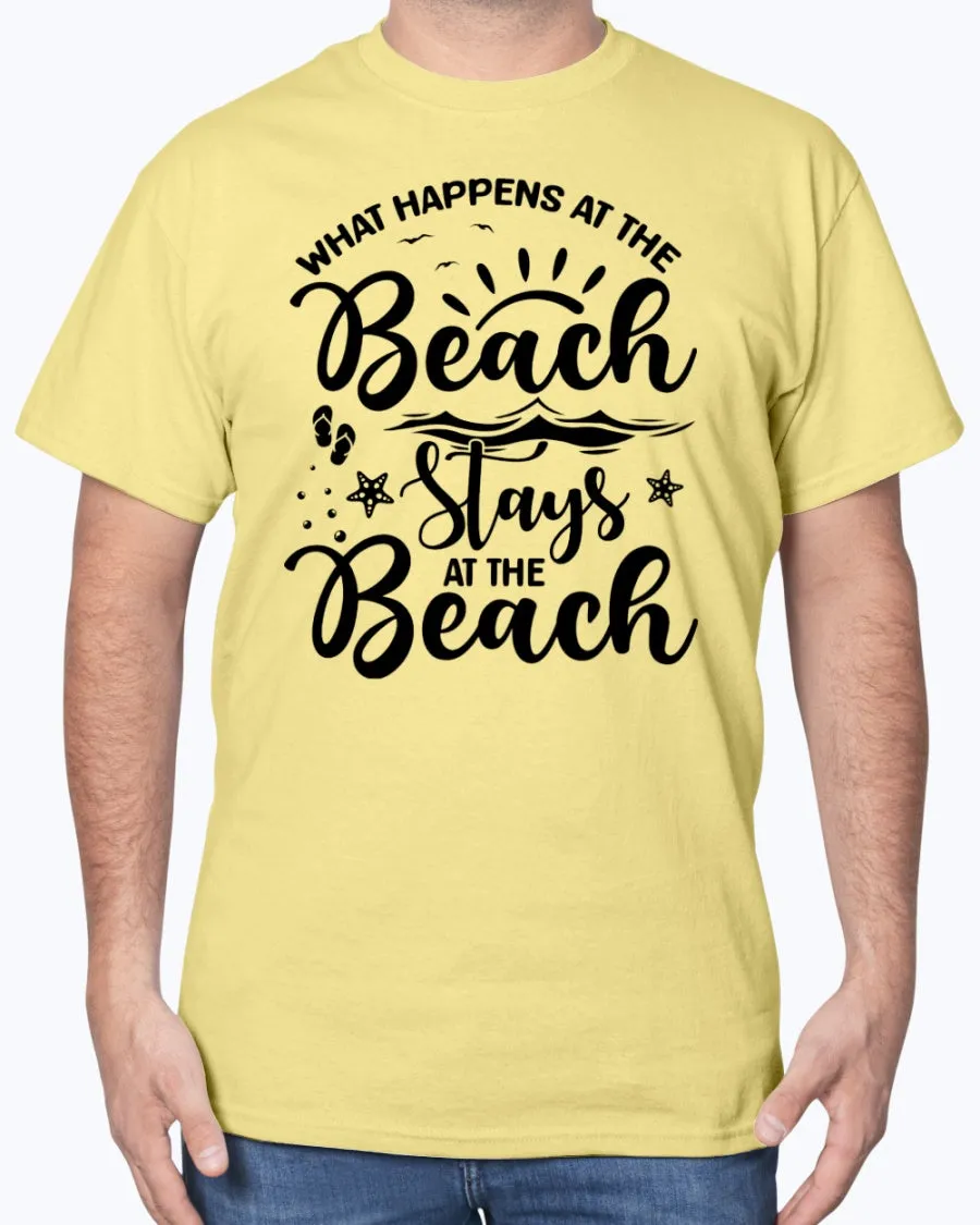 Beach-happens-a - Cotton T-Shirt (Mens)
