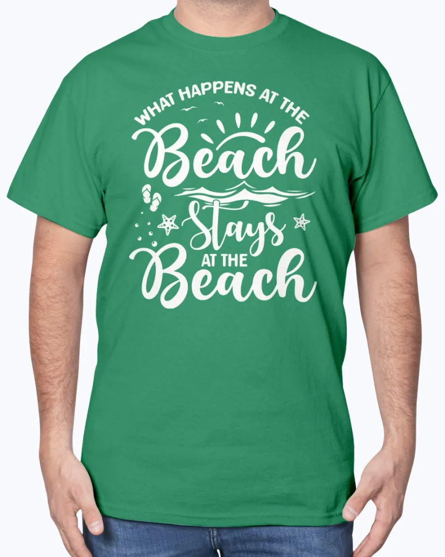 Beach-happens-a - Cotton T-Shirt (Mens)