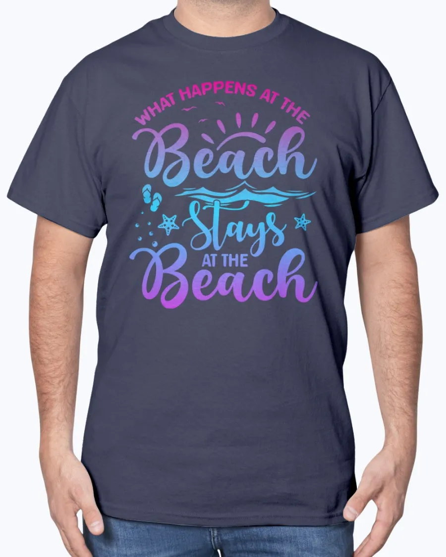 Beach-happens-a - Cotton T-Shirt (Mens)