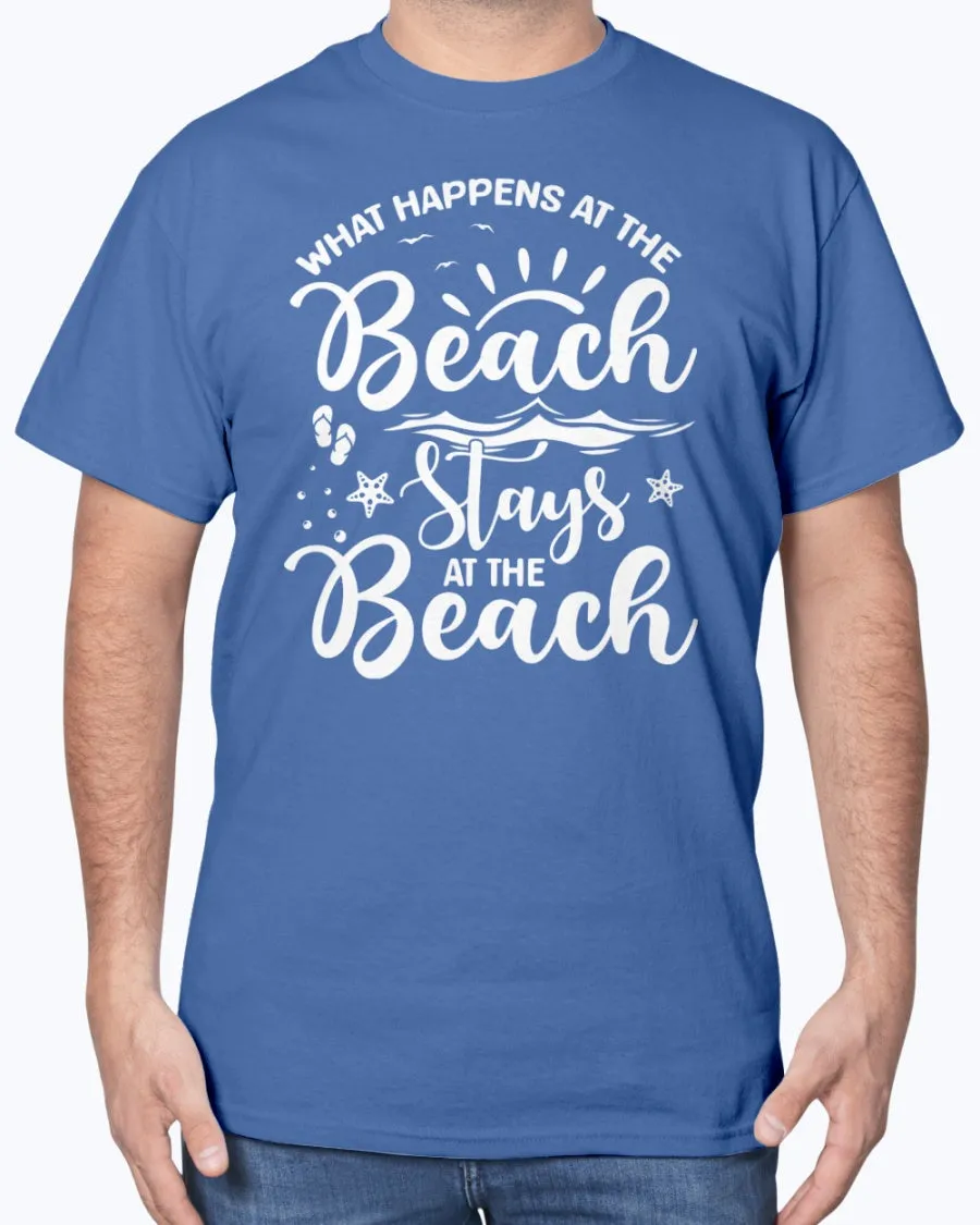 Beach-happens-a - Cotton T-Shirt (Mens)