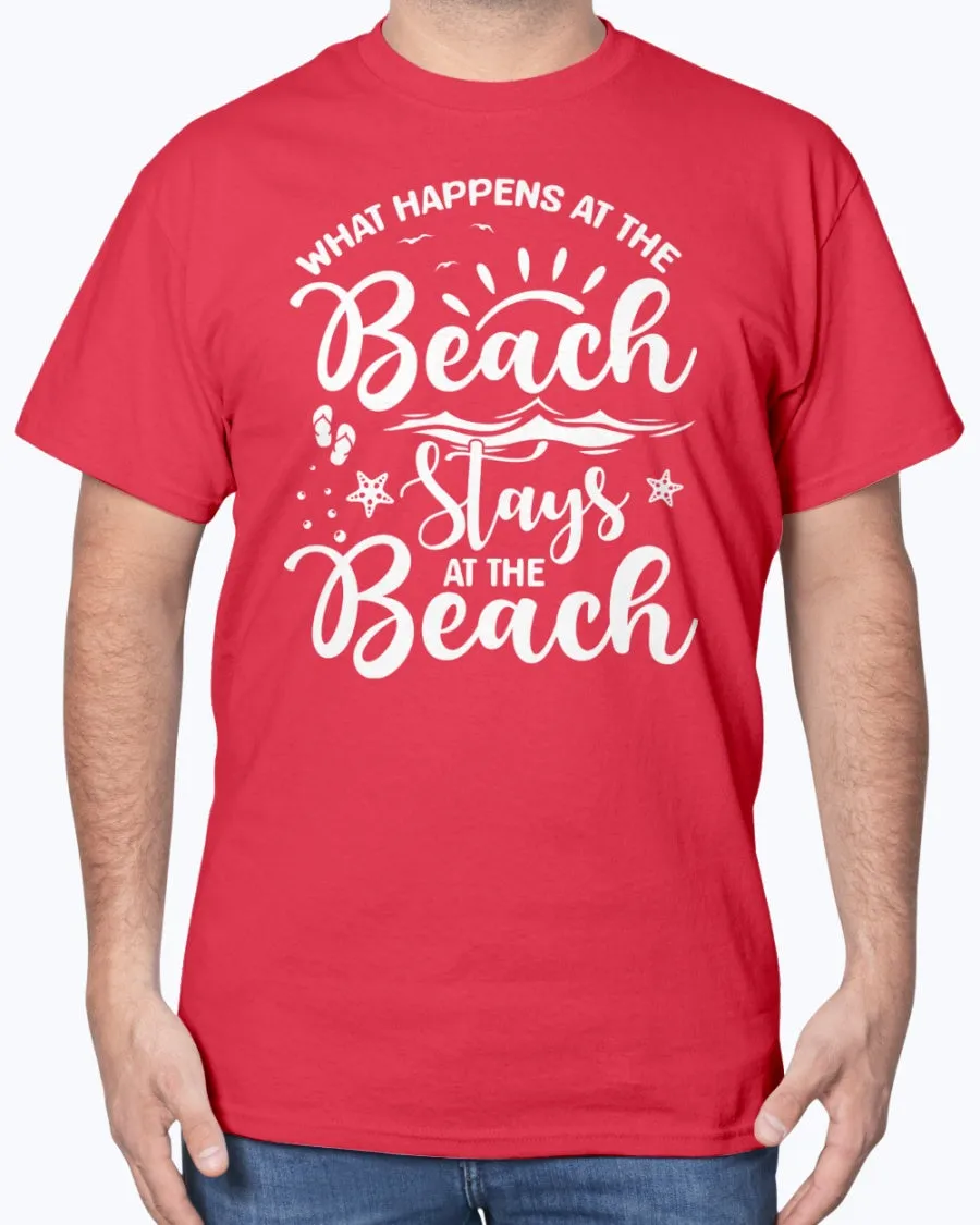 Beach-happens-a - Cotton T-Shirt (Mens)