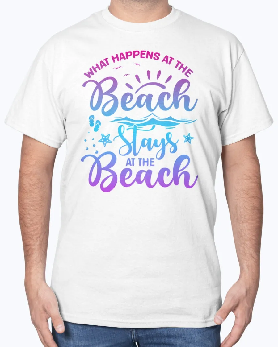 Beach-happens-a - Cotton T-Shirt (Mens)