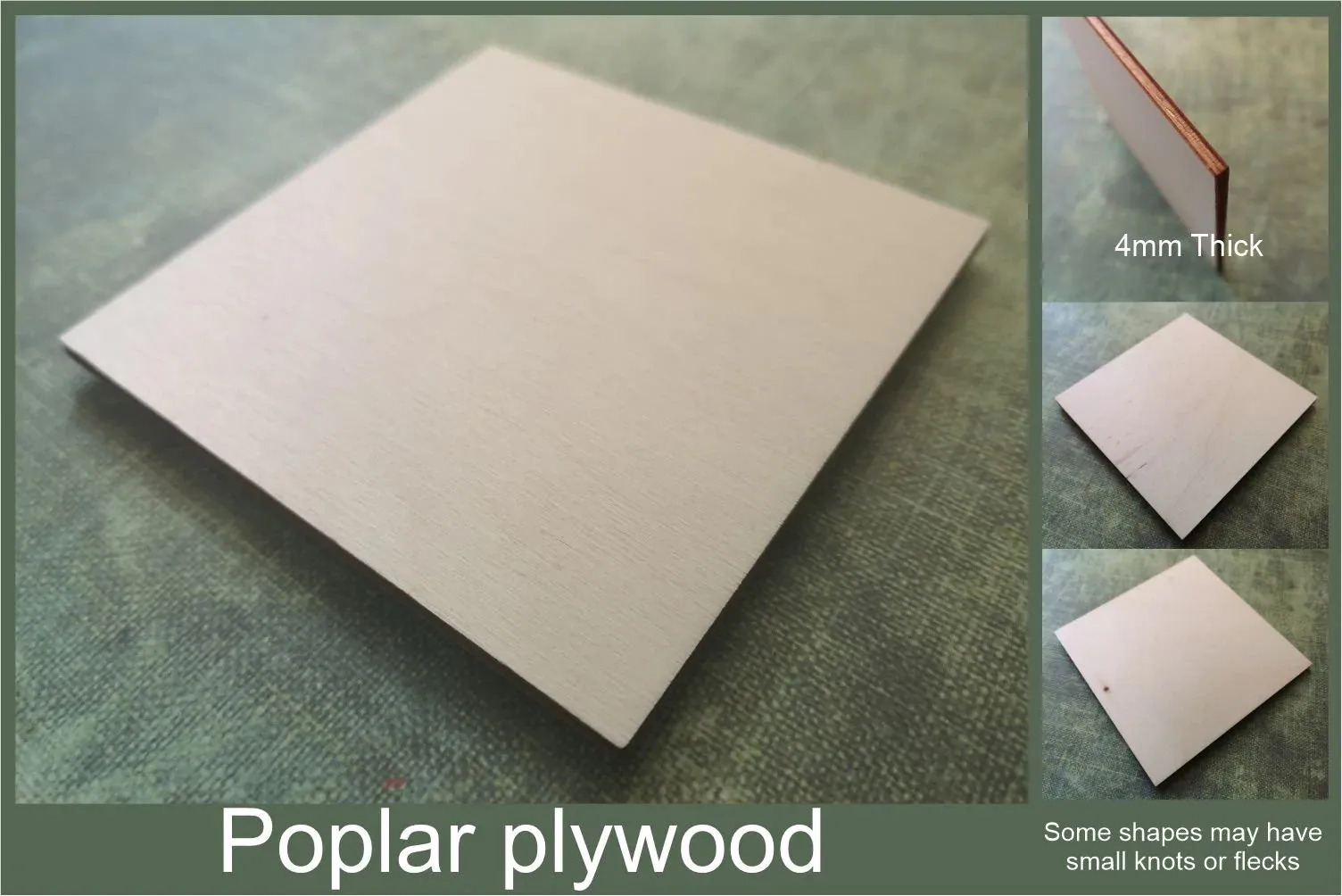 Beach hut etched - wooden craft blank - 4mm Plywood