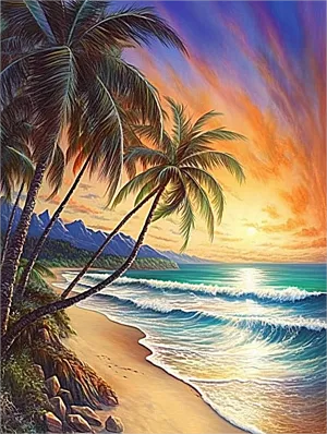 Beach Paint By Numbers Kits UK MJ8522