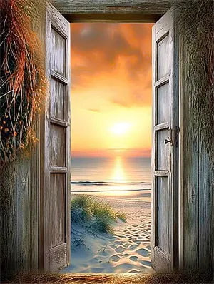 Beach Paint By Numbers Kits UK MJ8536