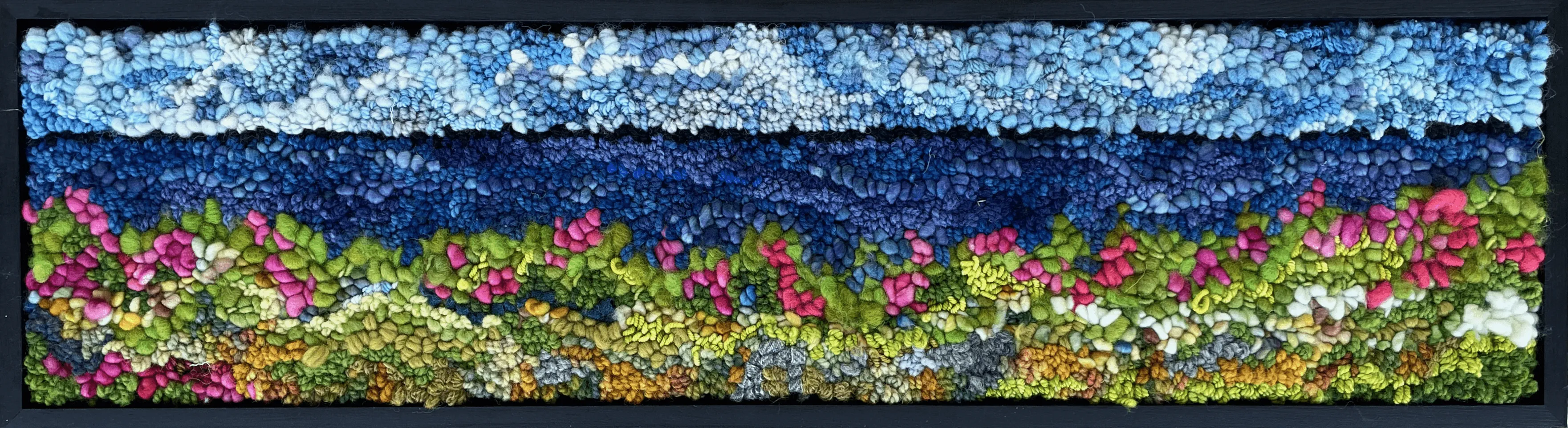 Beach Roses (Kit Sample) 30" x 8.5" Framed