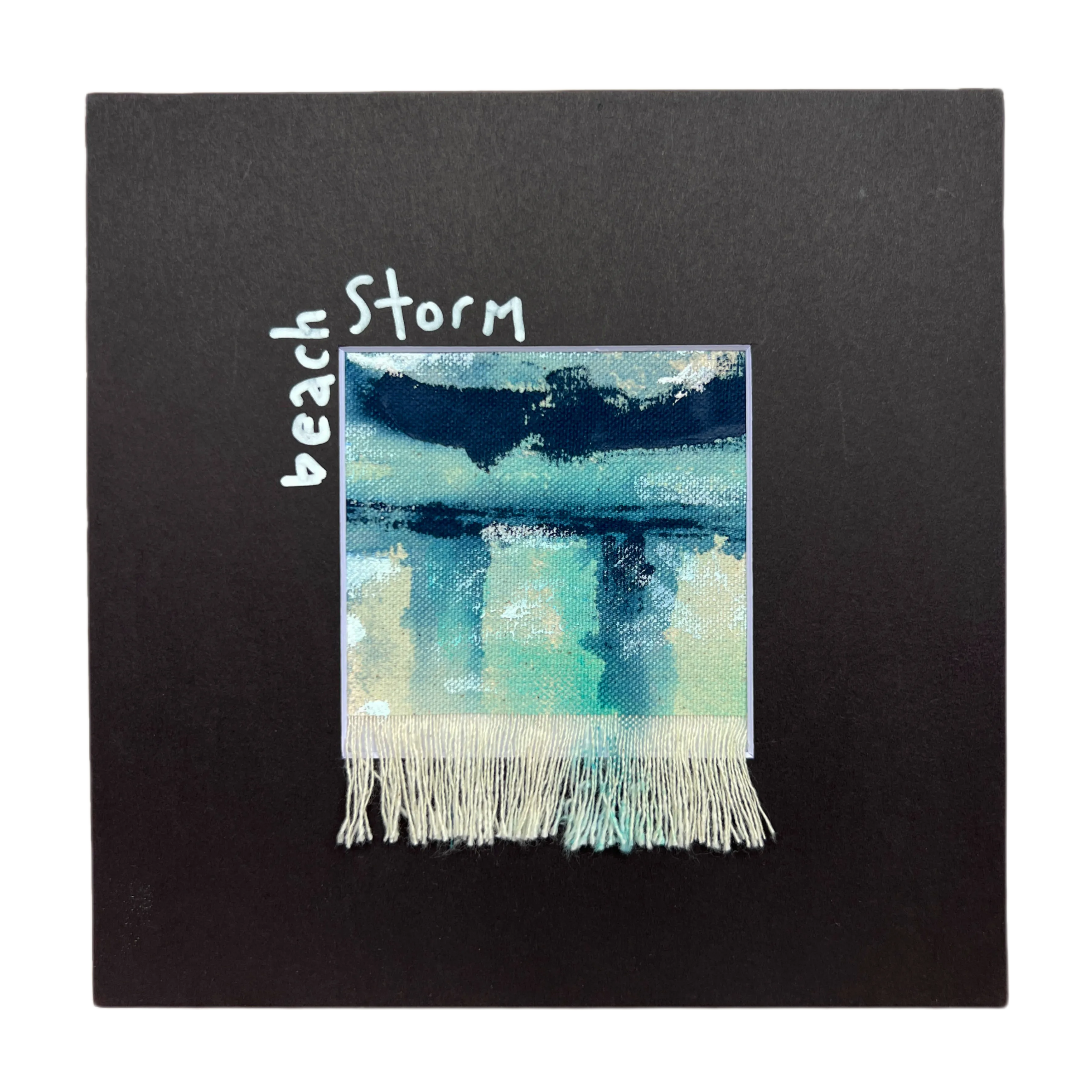 beach storm 2 - painted mixed media art print