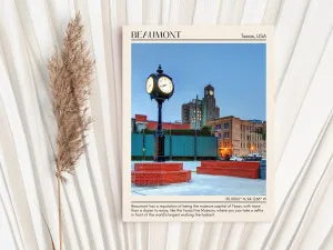 Beaumont Minimal Wall Art, Texas, USA
