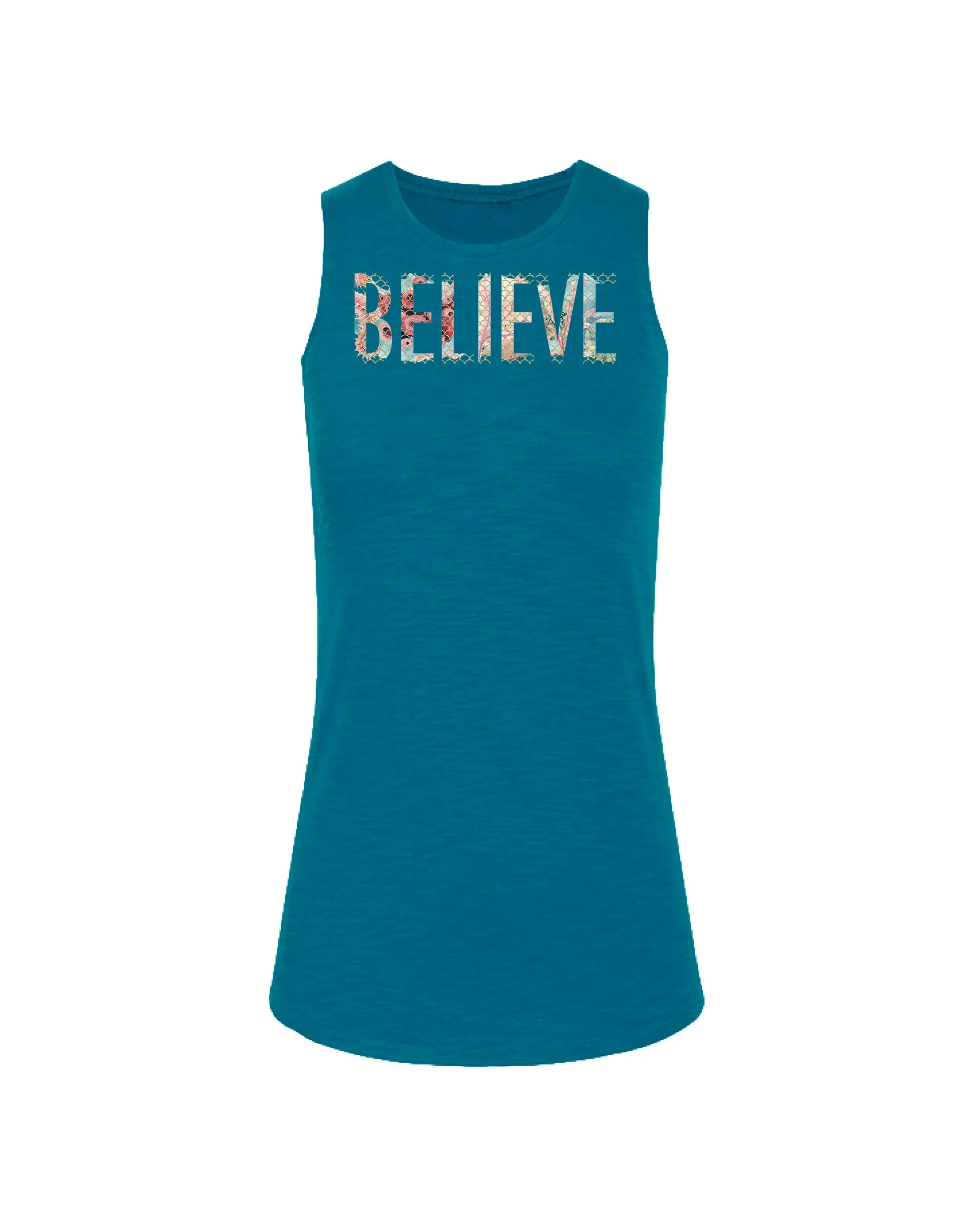 Believe Mermaid Scales and Coral