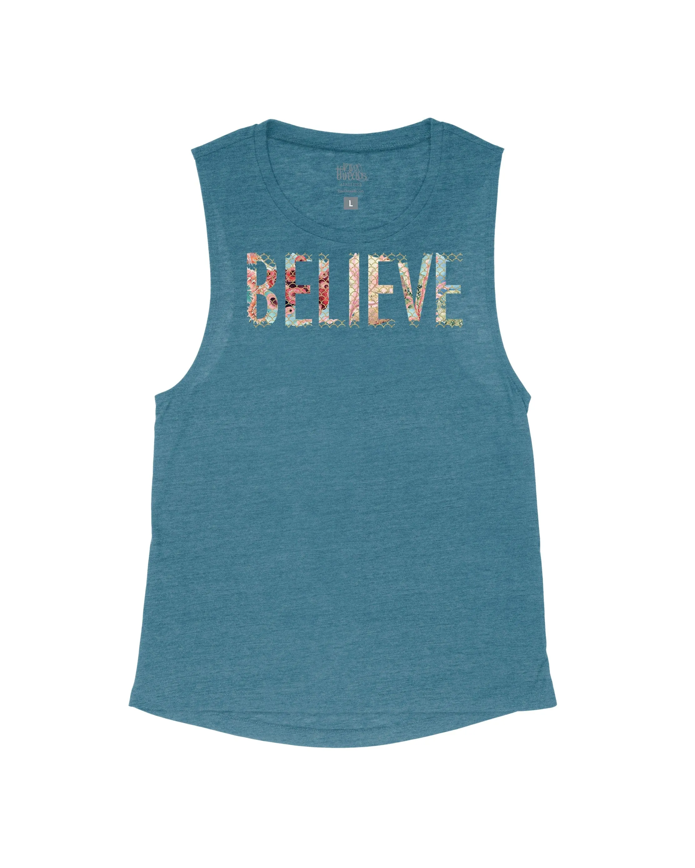 Believe Mermaid Scales and Coral