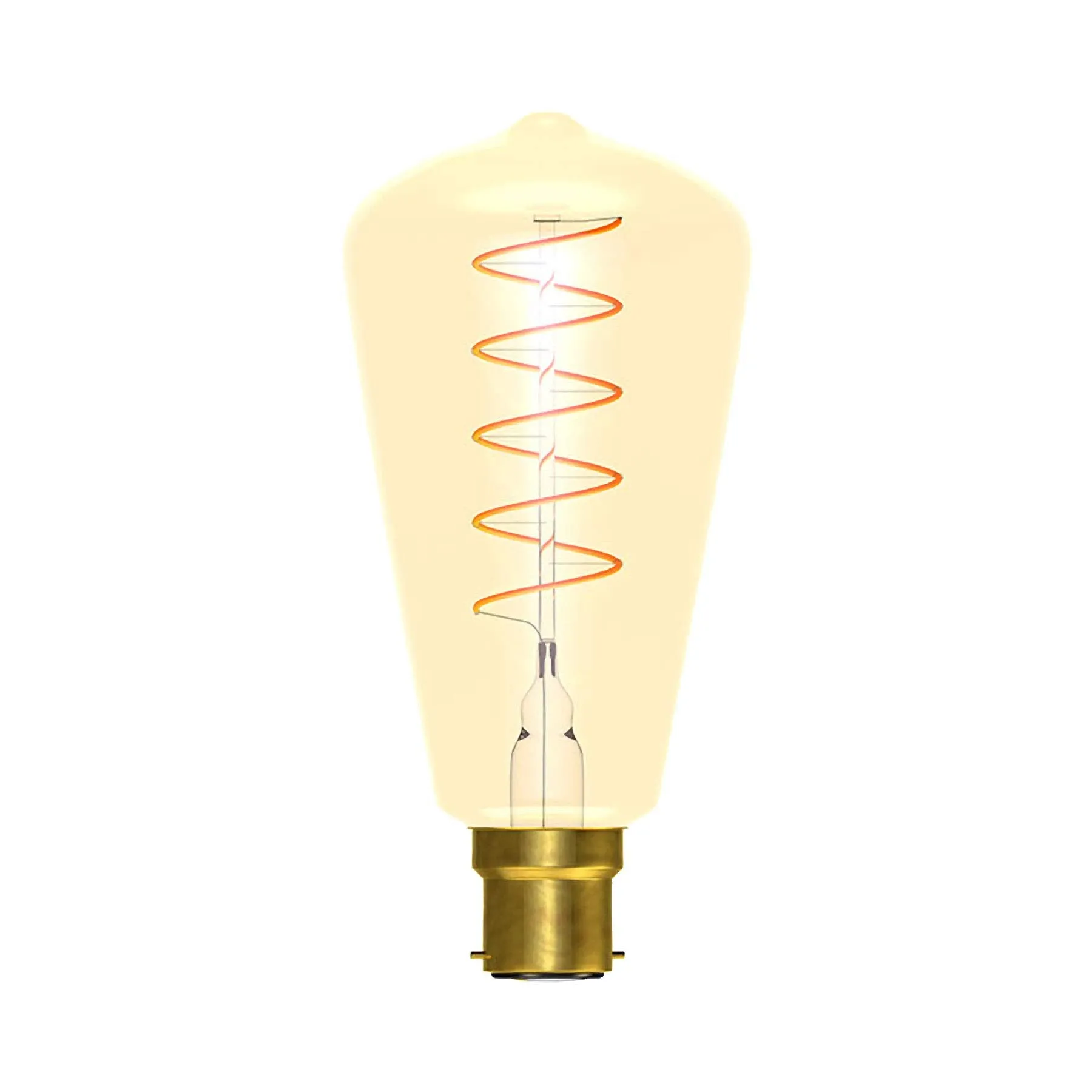 Bell LED Vintage Soft Coil Squirrel Cage 240V 4W B22d Gold Dimmable