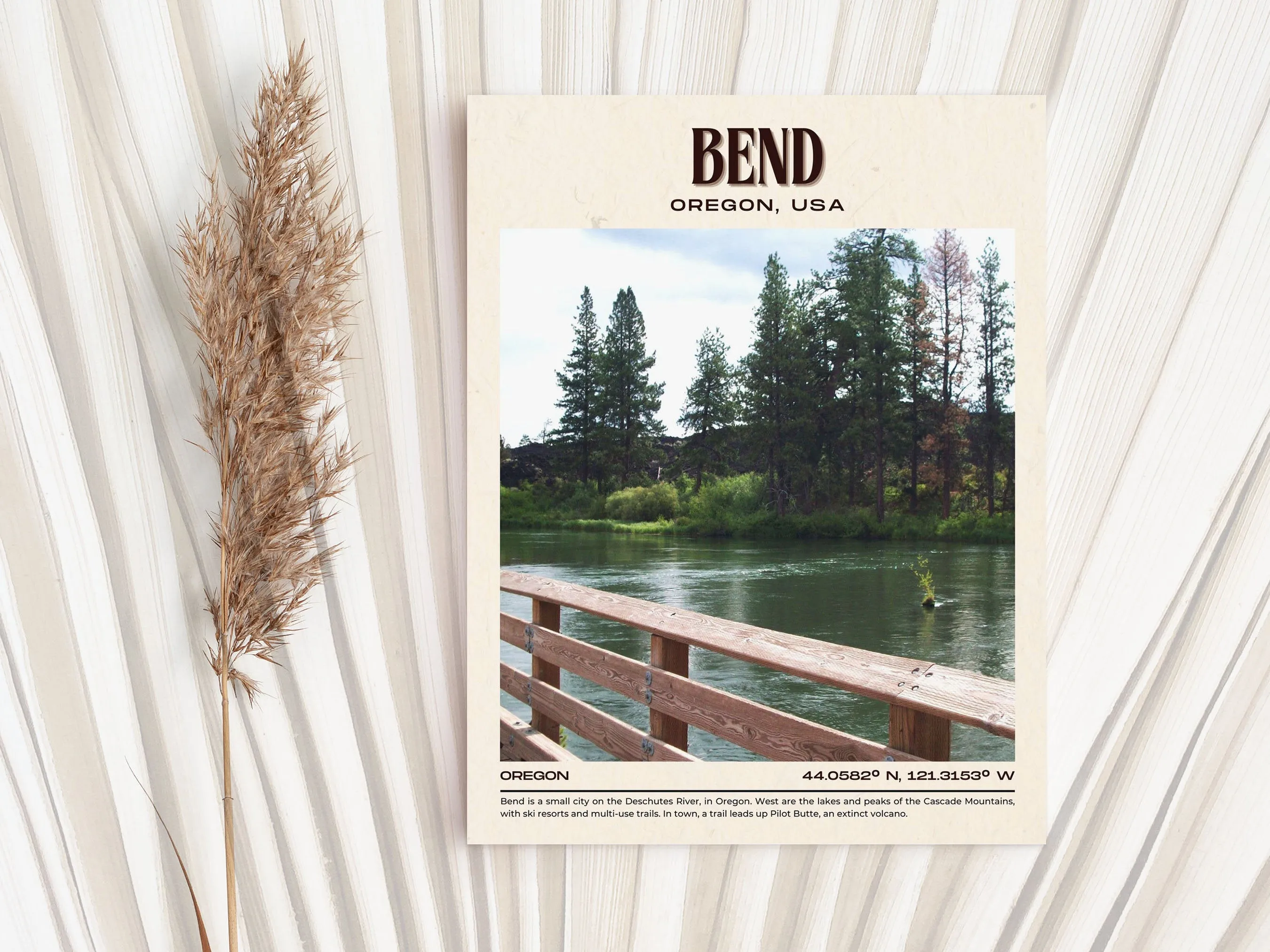 Bend Vintage Wall Art, Oregon, USA