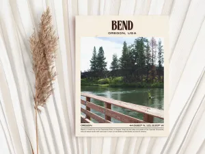 Bend Vintage Wall Art, Oregon, USA