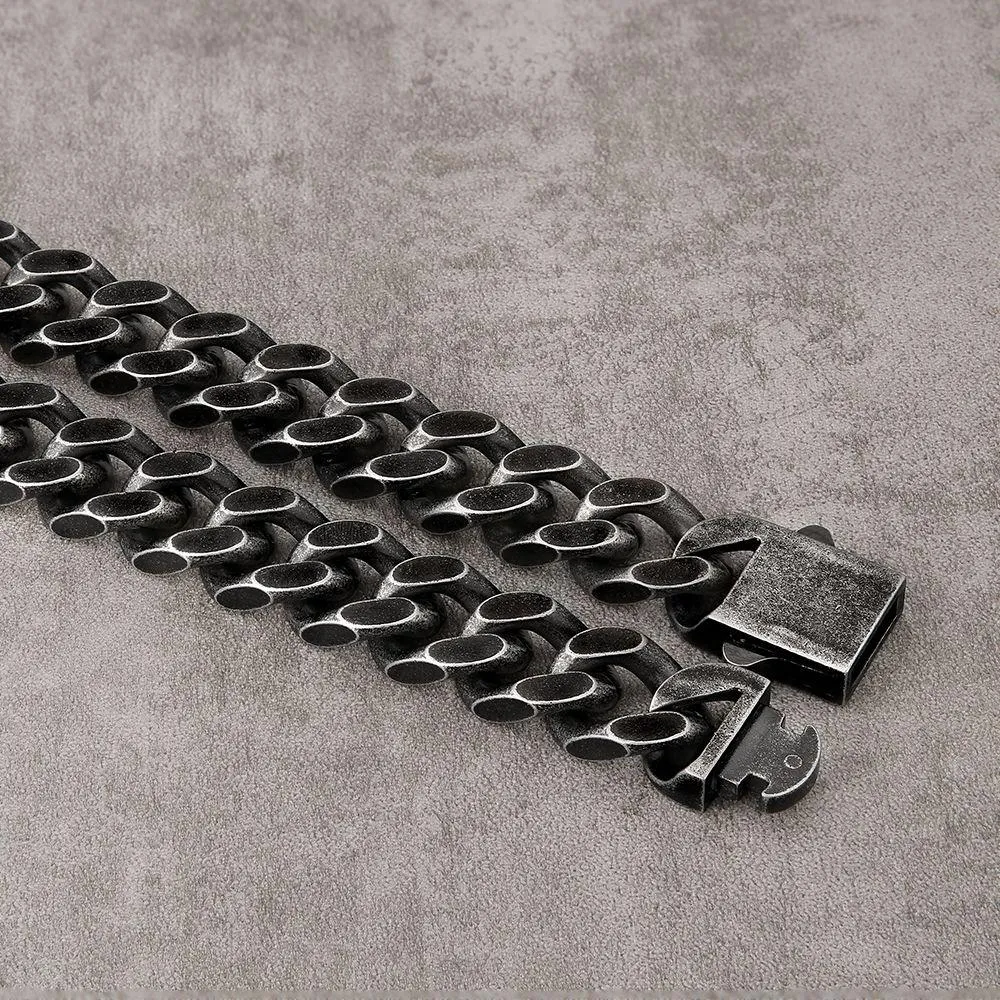 BLACK & PROUD™ - Black Curb Cuban Link Chain - 14mm